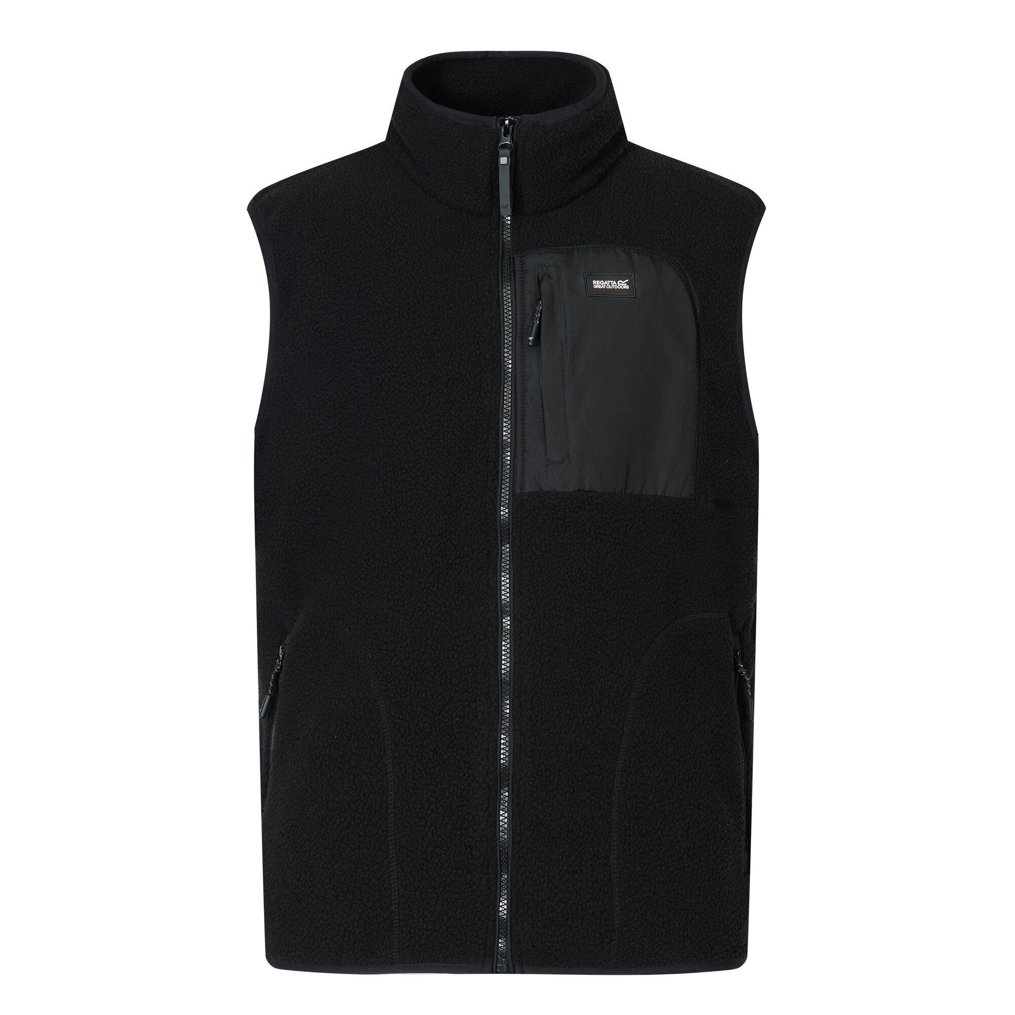 Black/Black - Regatta - Mens Frankie Borg Fleece Bodywarmer - 8