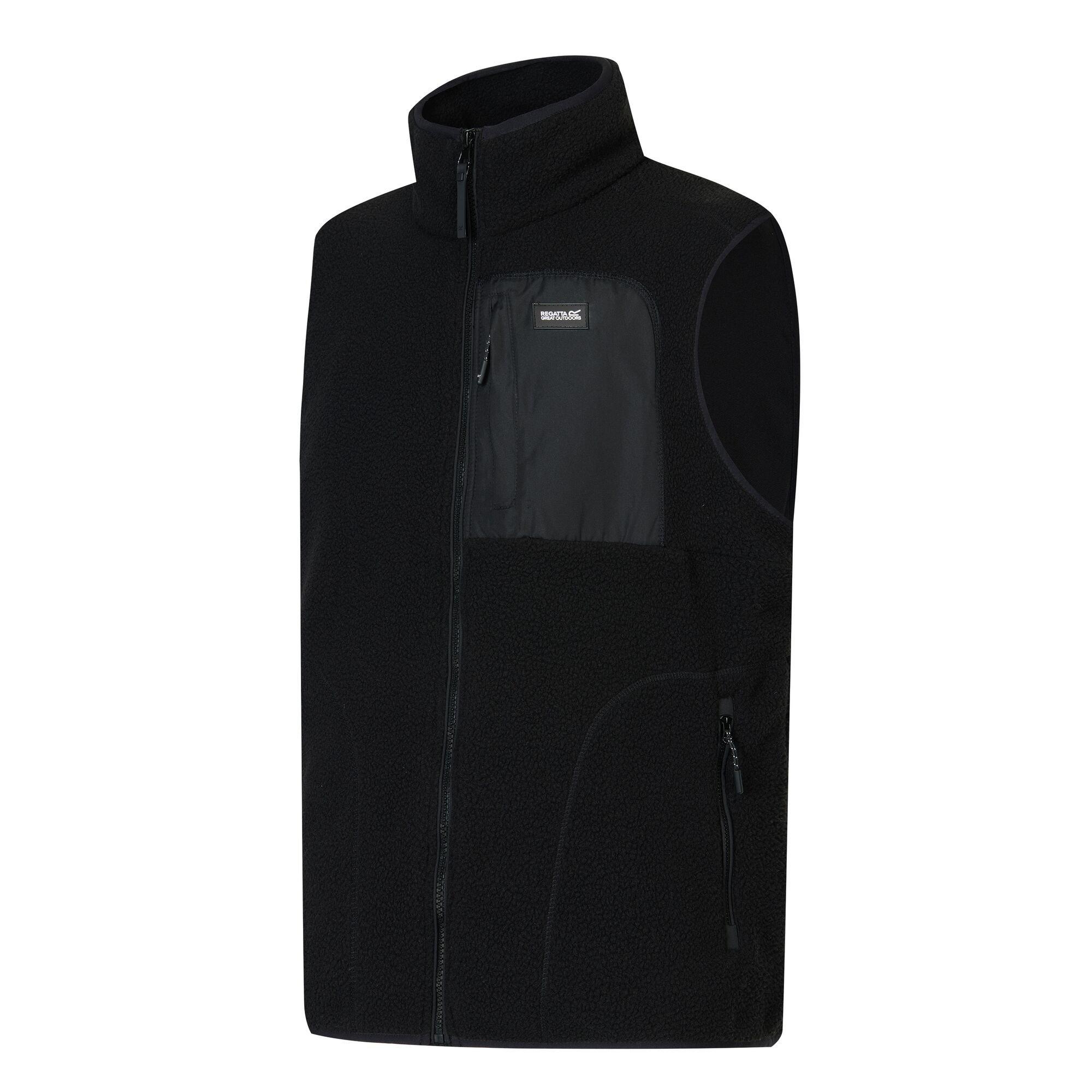 Black/Black - Regatta - Mens Frankie Borg Fleece Bodywarmer - 9