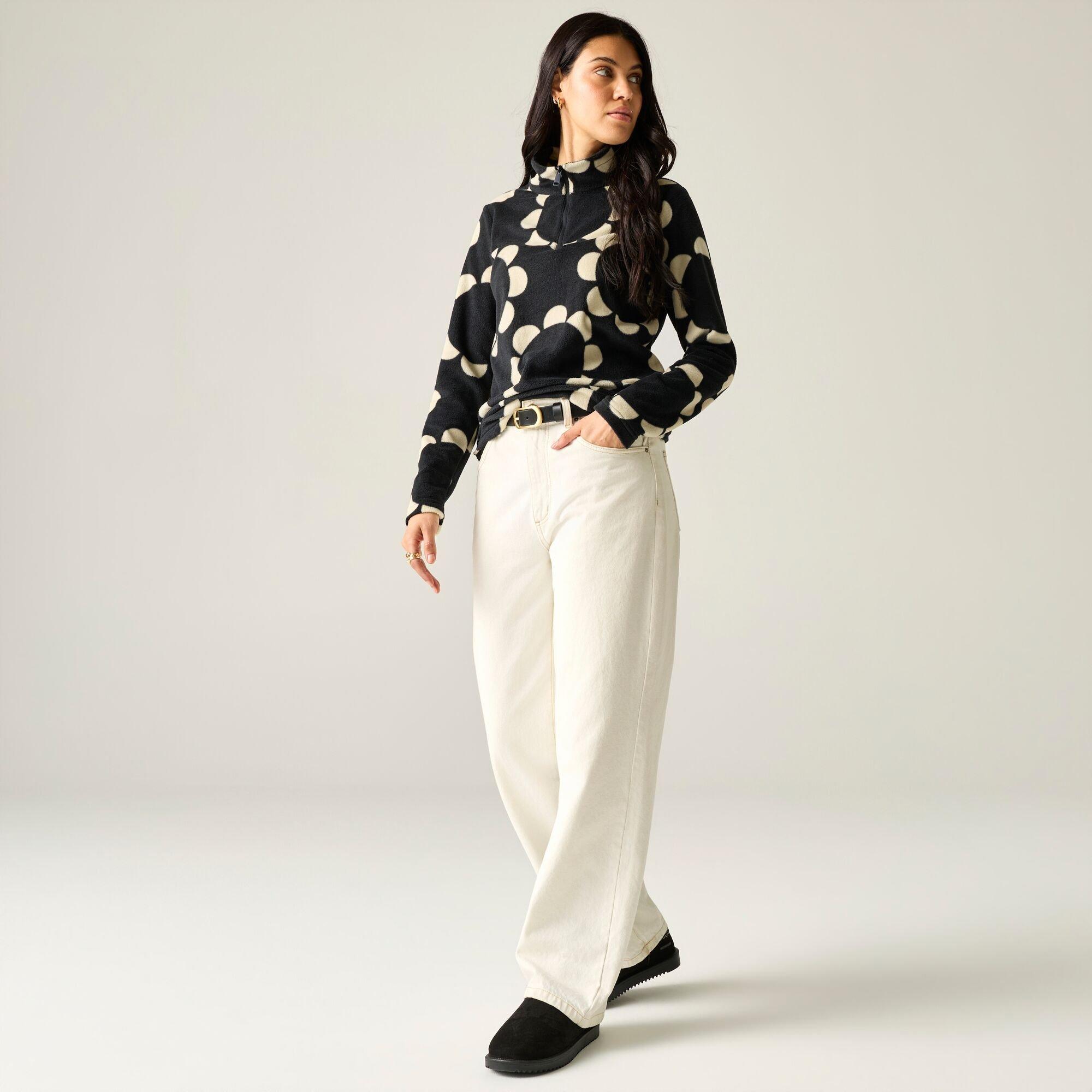 Daisy Hoop Blac - Regatta - Womens Orla Print Half Zip Fleece - 2