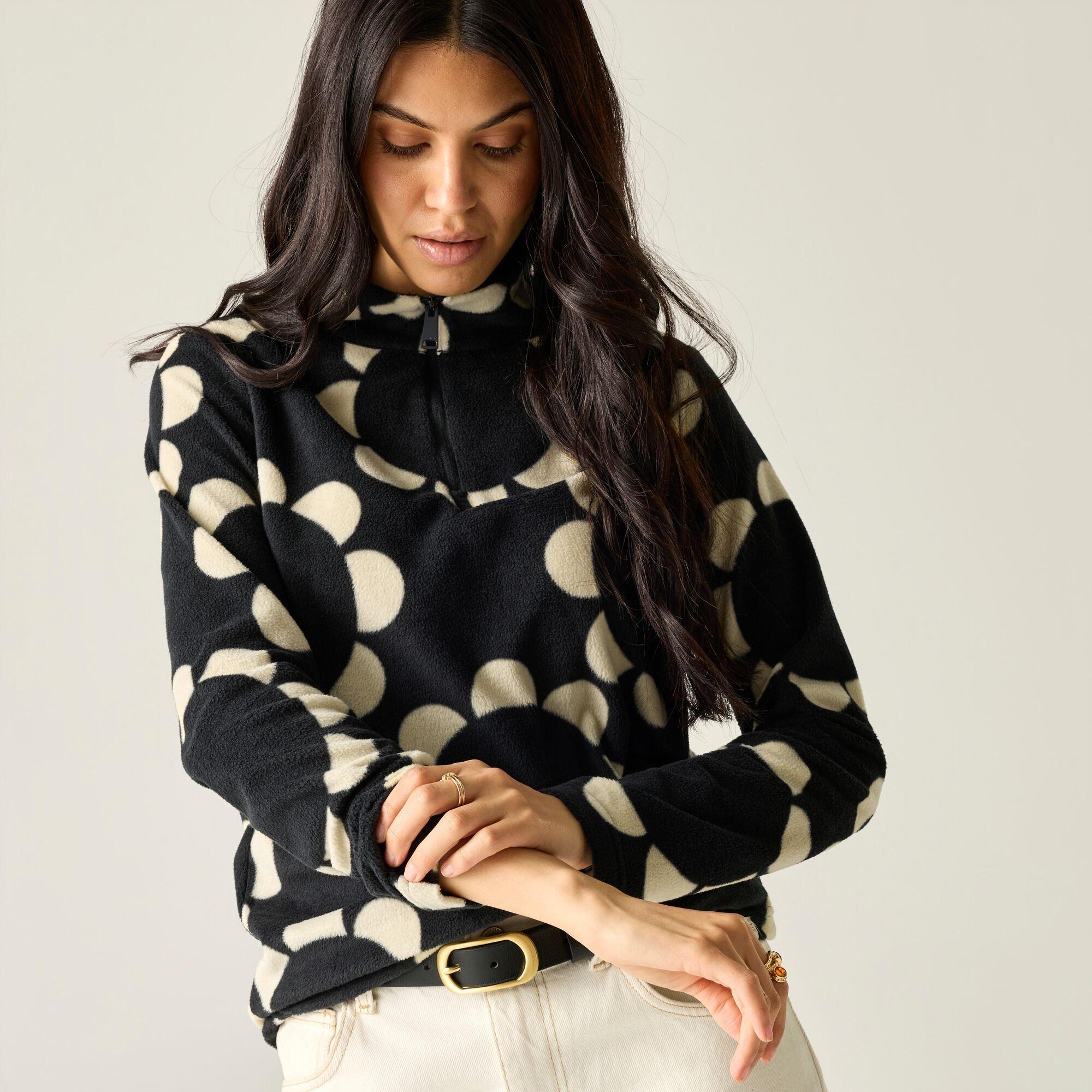 Daisy Hoop Blac - Regatta - Womens Orla Print Half Zip Fleece - 6