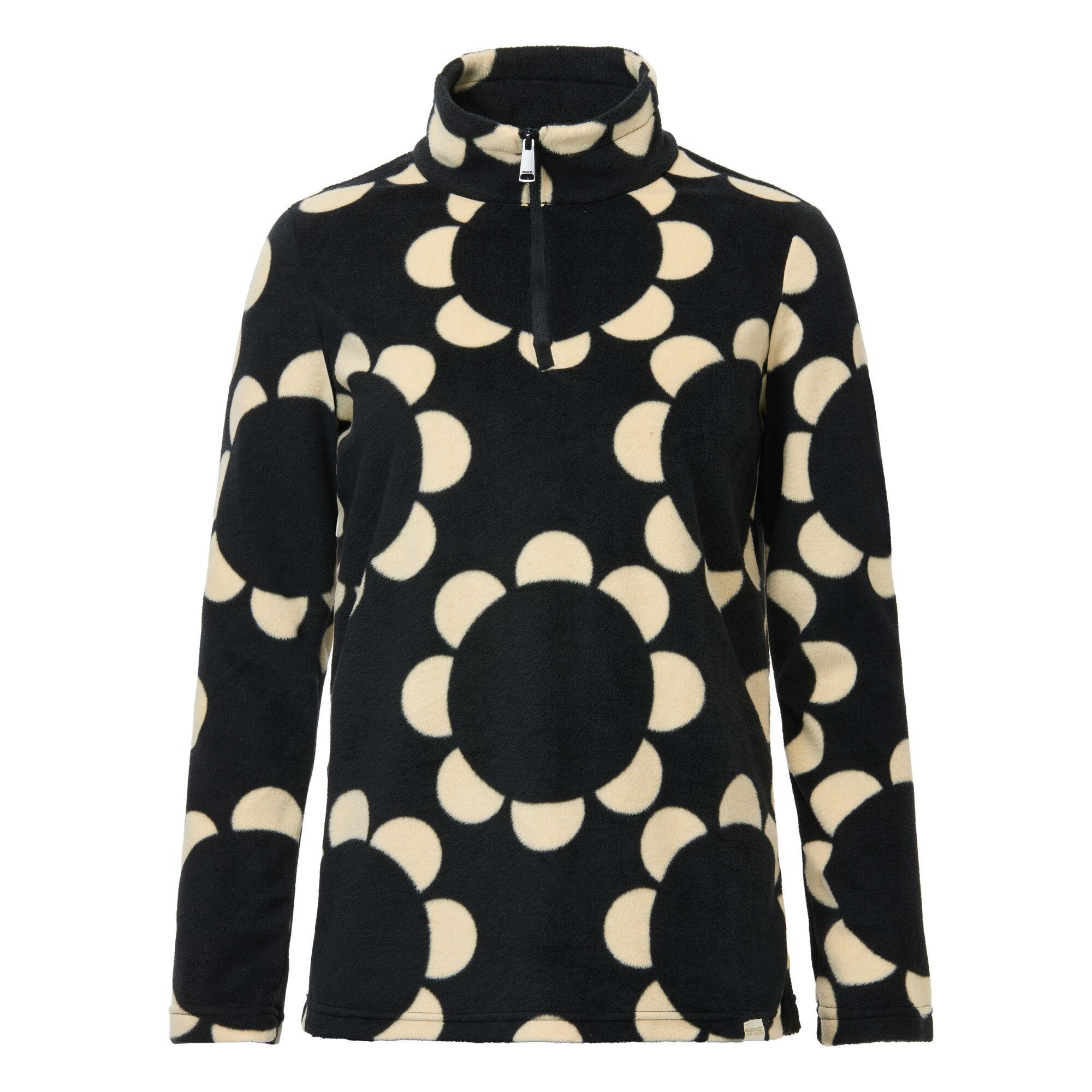 Daisy Hoop Blac - Regatta - Womens Orla Print Half Zip Fleece - 7