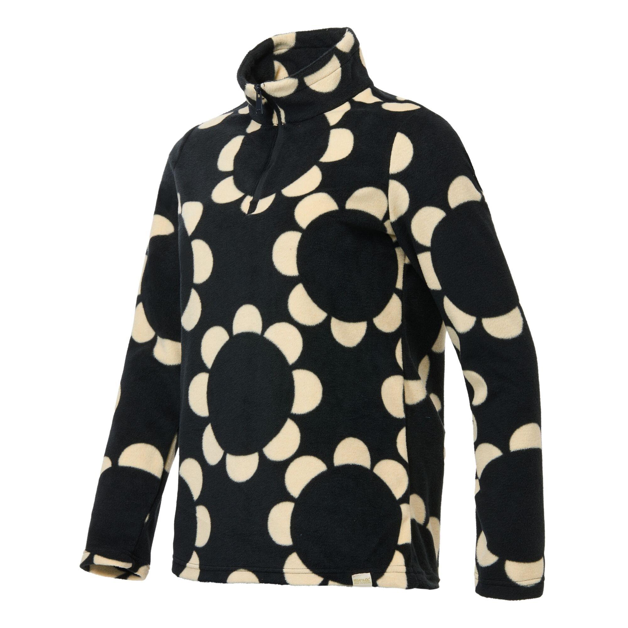 Daisy Hoop Blac - Regatta - Womens Orla Print Half Zip Fleece - 8
