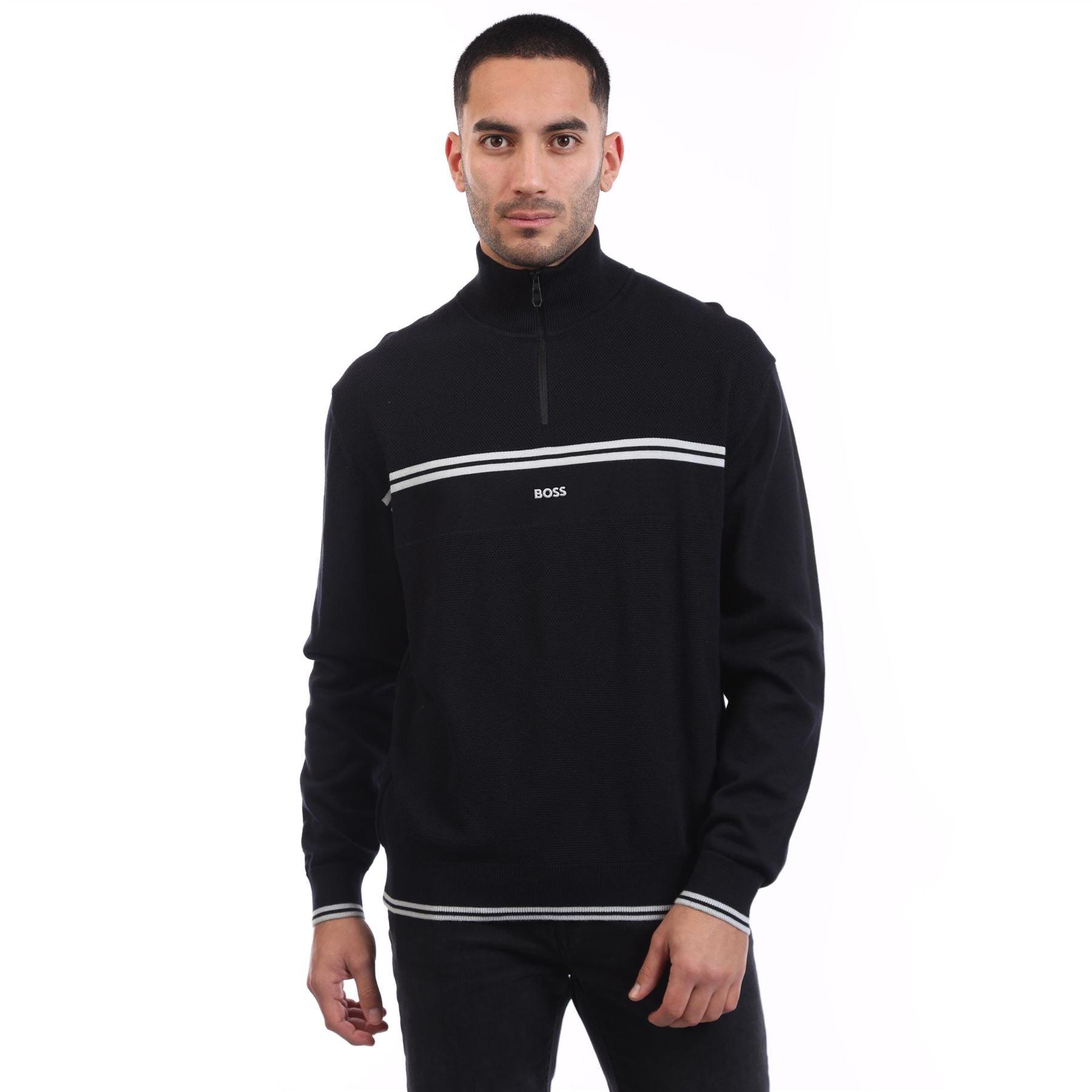 Boss K Zone Quarter-Zip Sweater - Dark Blue - XL