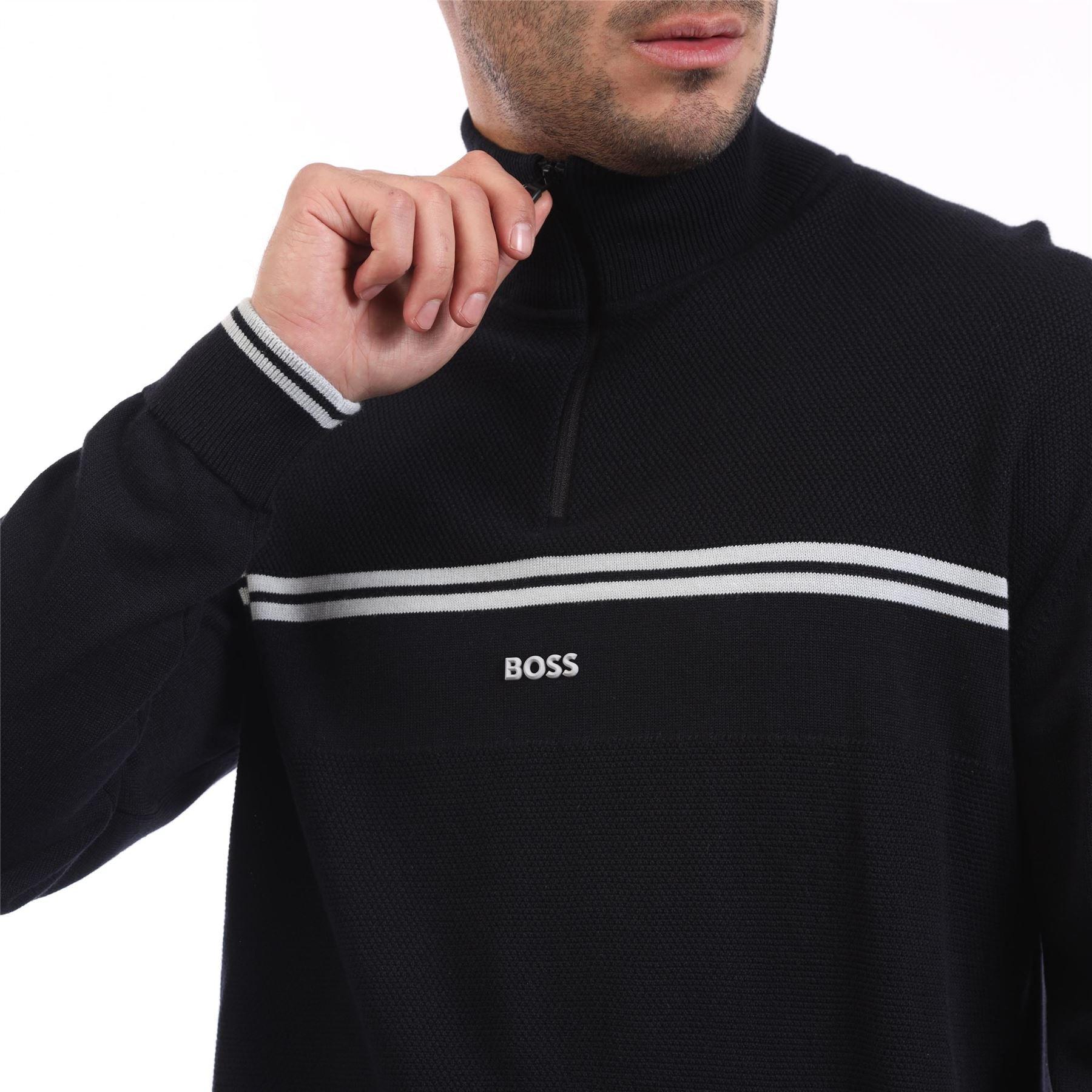 Dark Blue - Boss - K Zone Quarter-Zip Sweater - 3