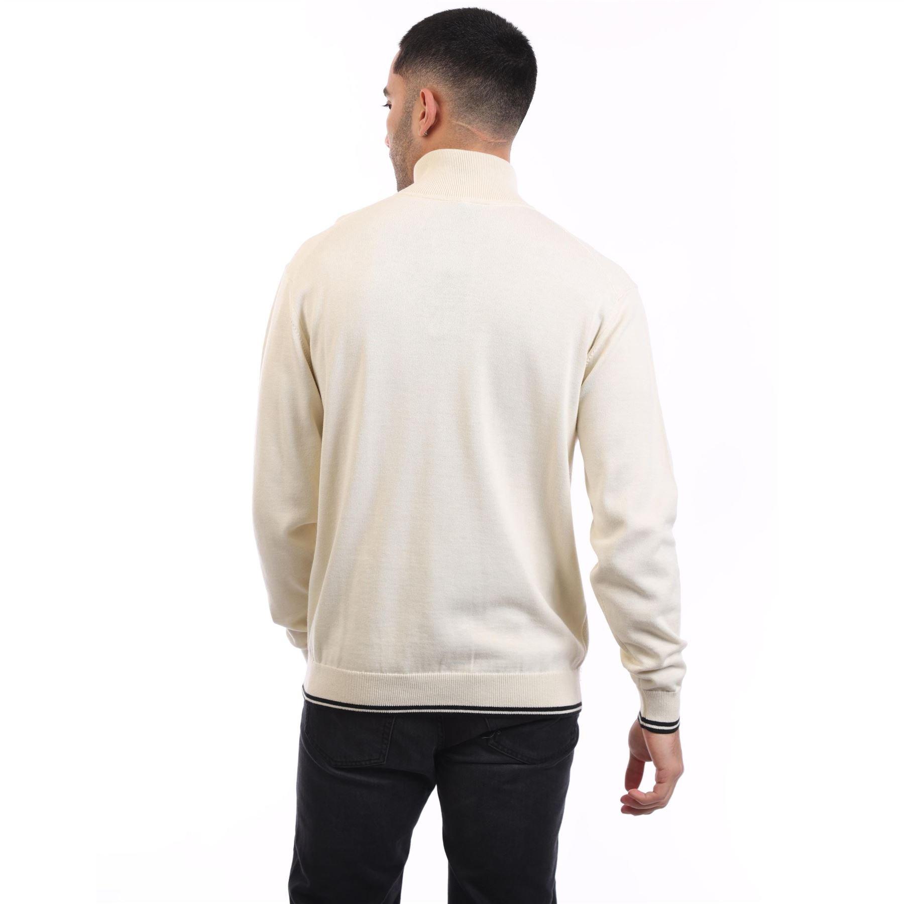White - Boss - K Zone Quarter-Zip Sweater - 2