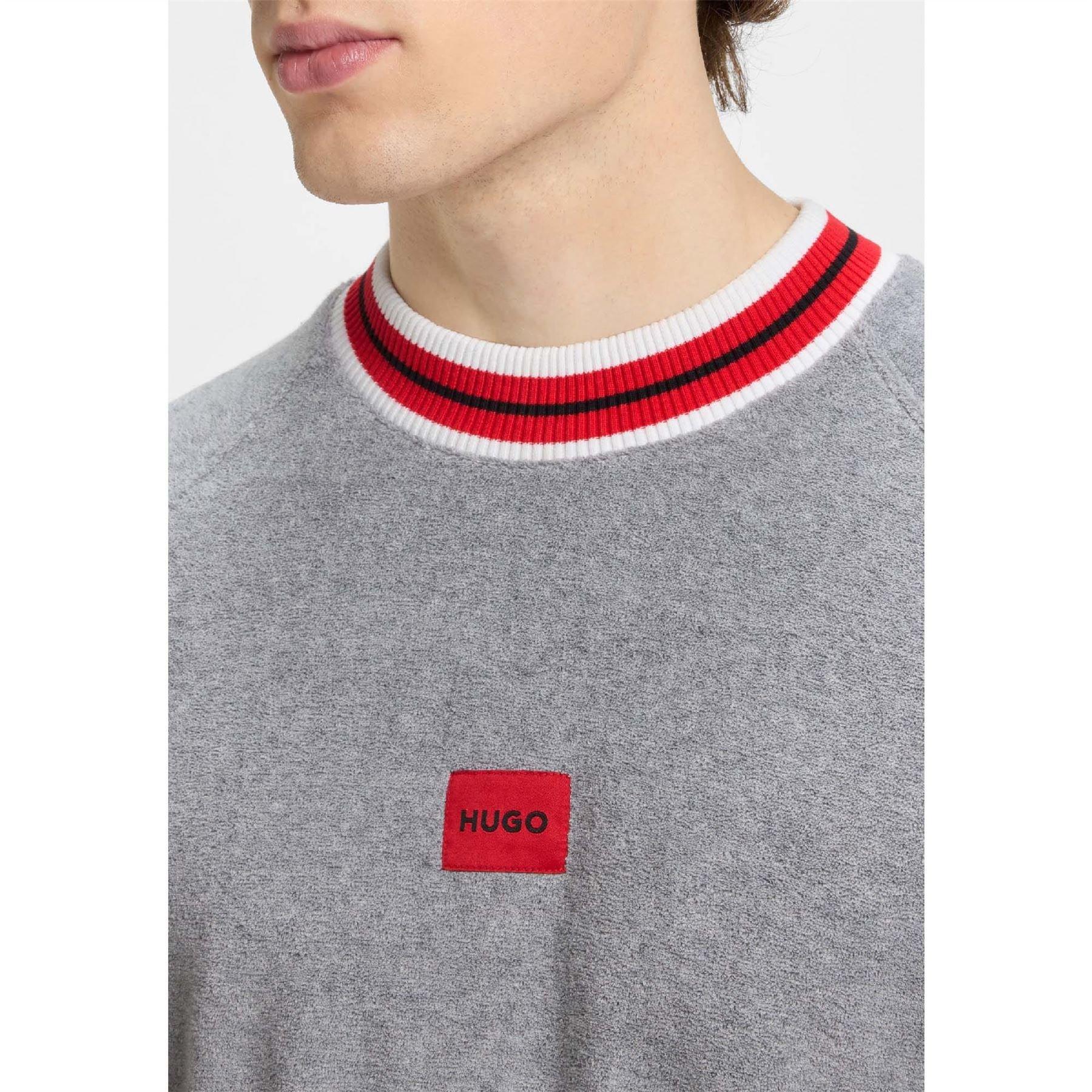 Grey - Hugo - Jaxon Short Sleeve Sweatshirt - 5