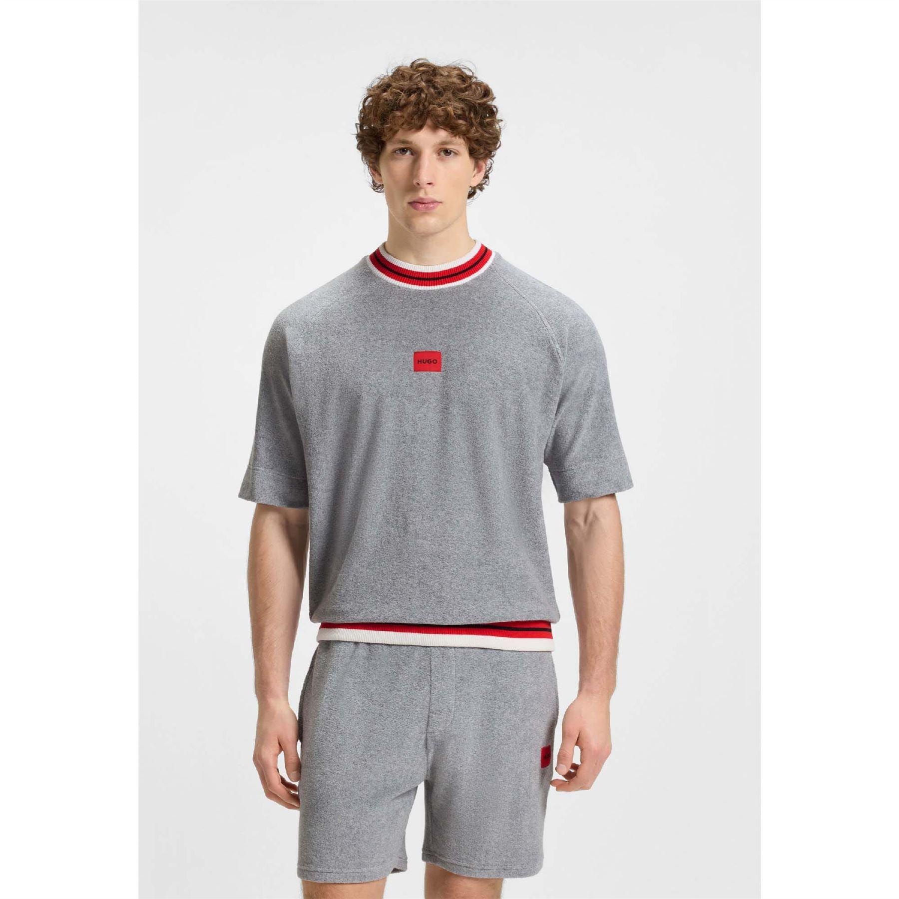 Grey - Hugo - Jaxon Short Sleeve Sweatshirt - 6
