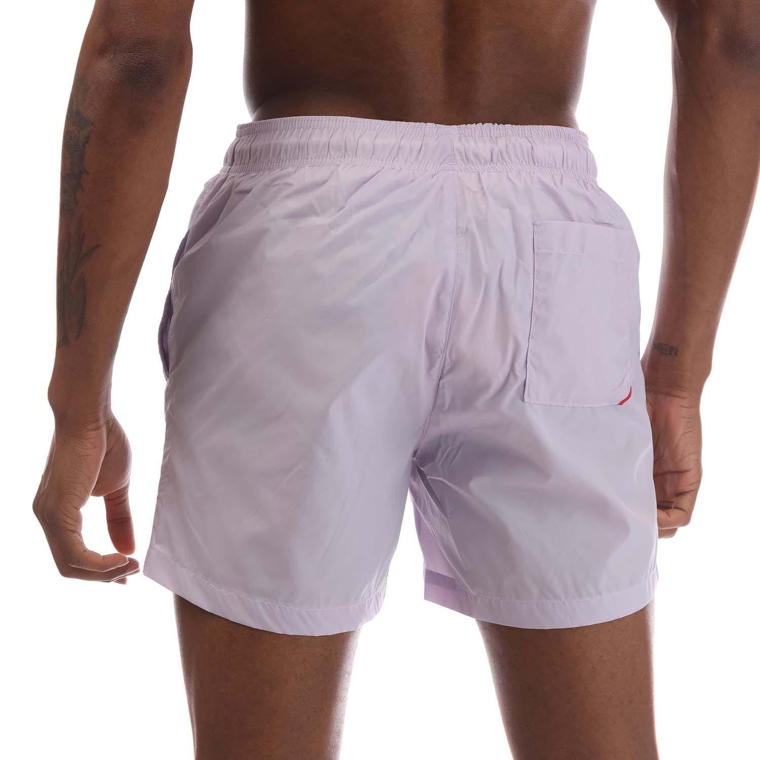 Purple - Hugo - Haiti Contrast Logo Swim Shorts - 3