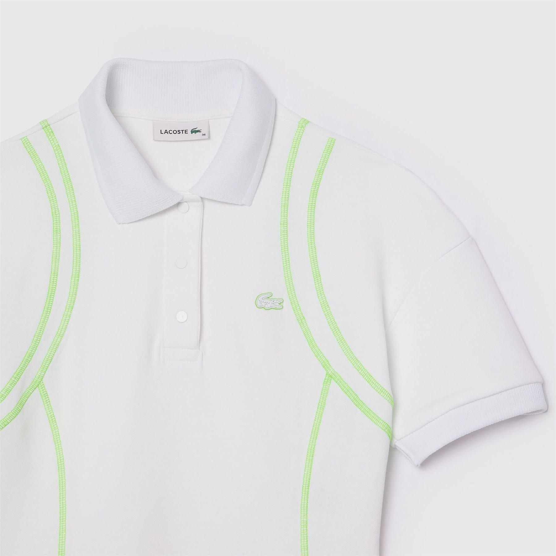 White - Lacoste - Pleated Polo Dress - 2