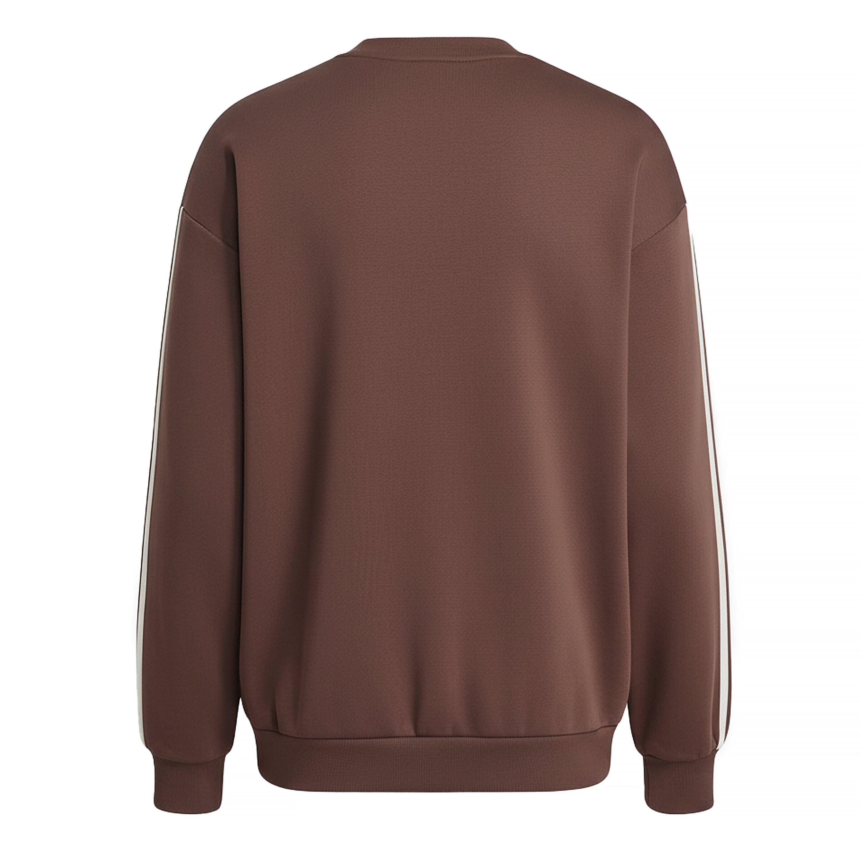 Brown - adidas Originals - Adicolor Oversized Crewneck Sweatshirt - 2