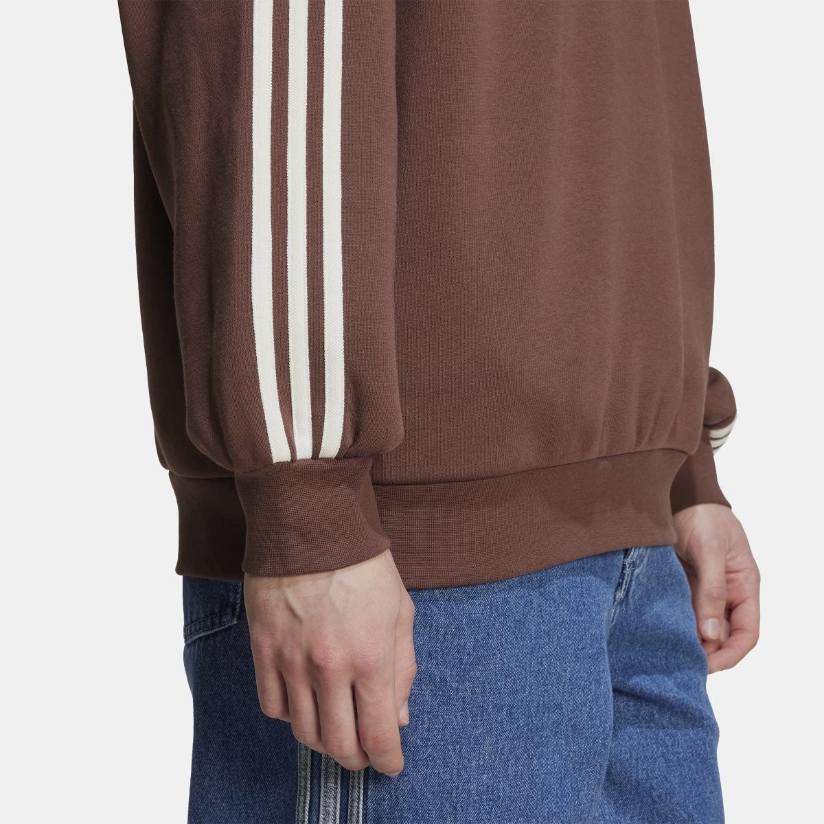 Brown - adidas Originals - Adicolor Oversized Crewneck Sweatshirt - 6