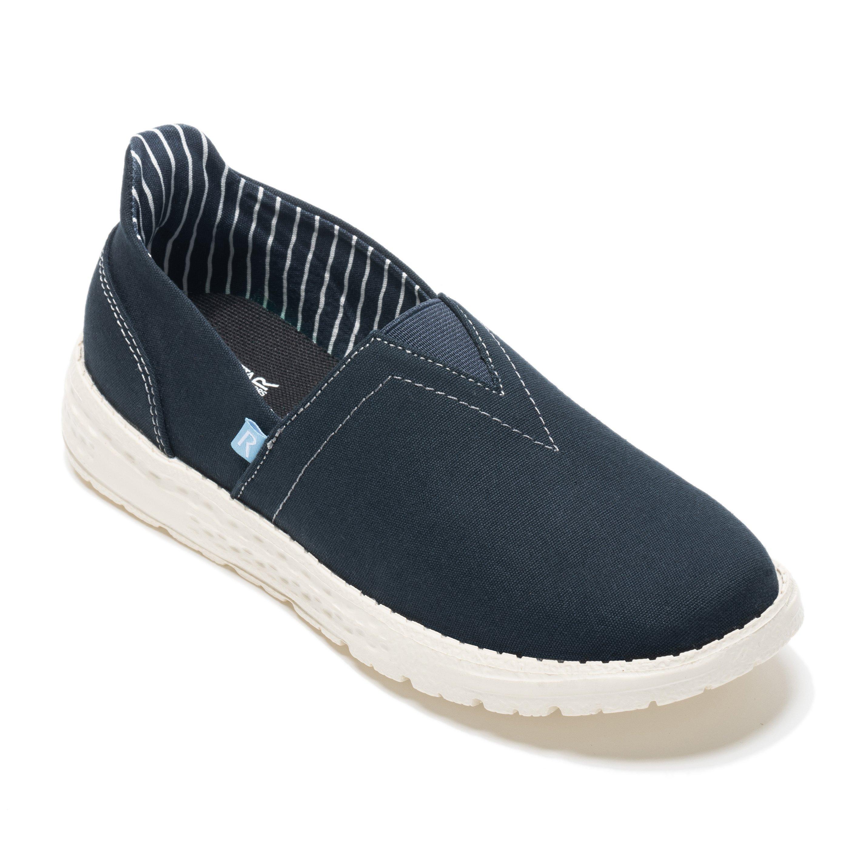 Navy/Nvystrp - Regatta - Womens Salcombe Breathable Lifestyle Shoes - 3