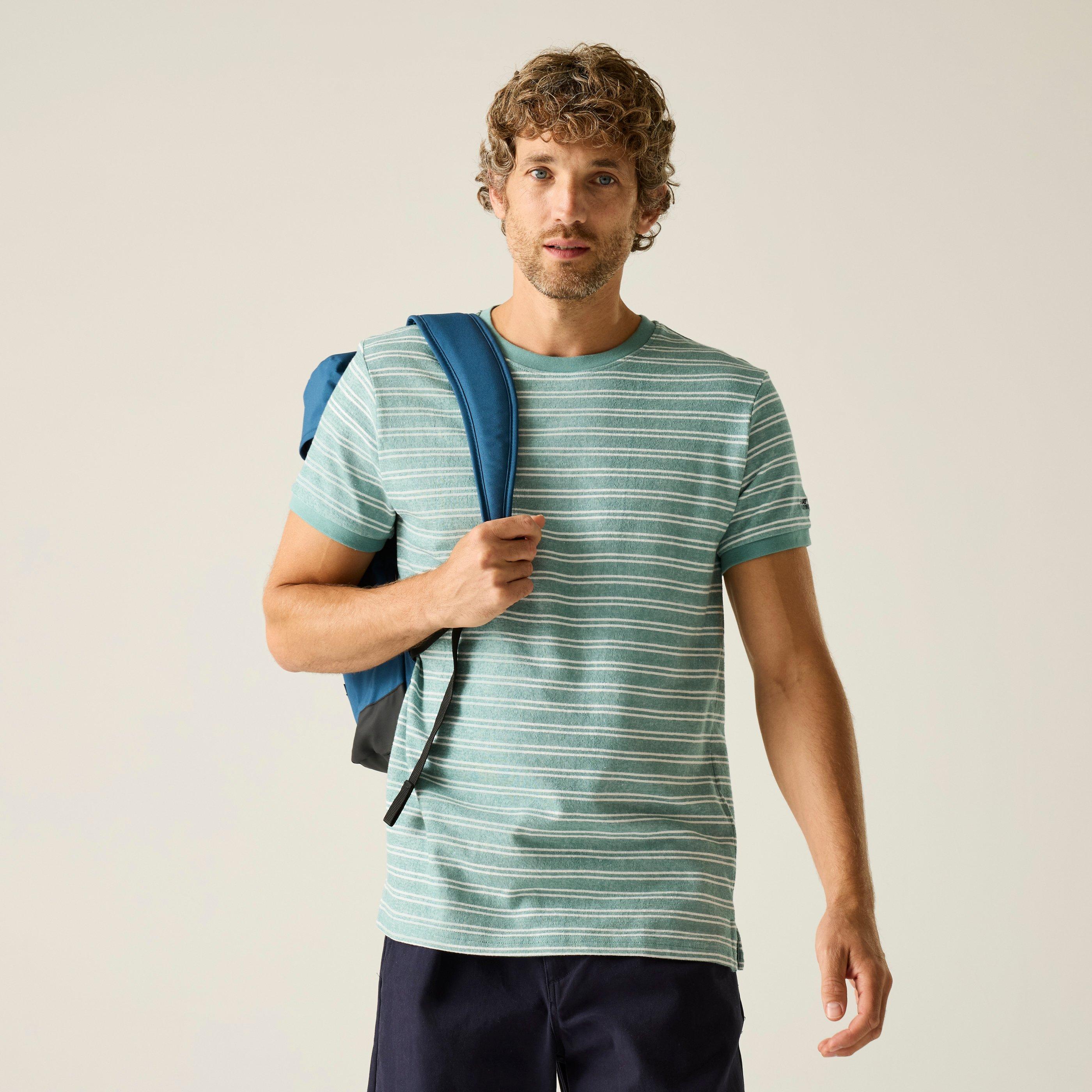 Regatta Men's Benlin Breathable T-Shirt - Artc/Whtstrp - 4XL