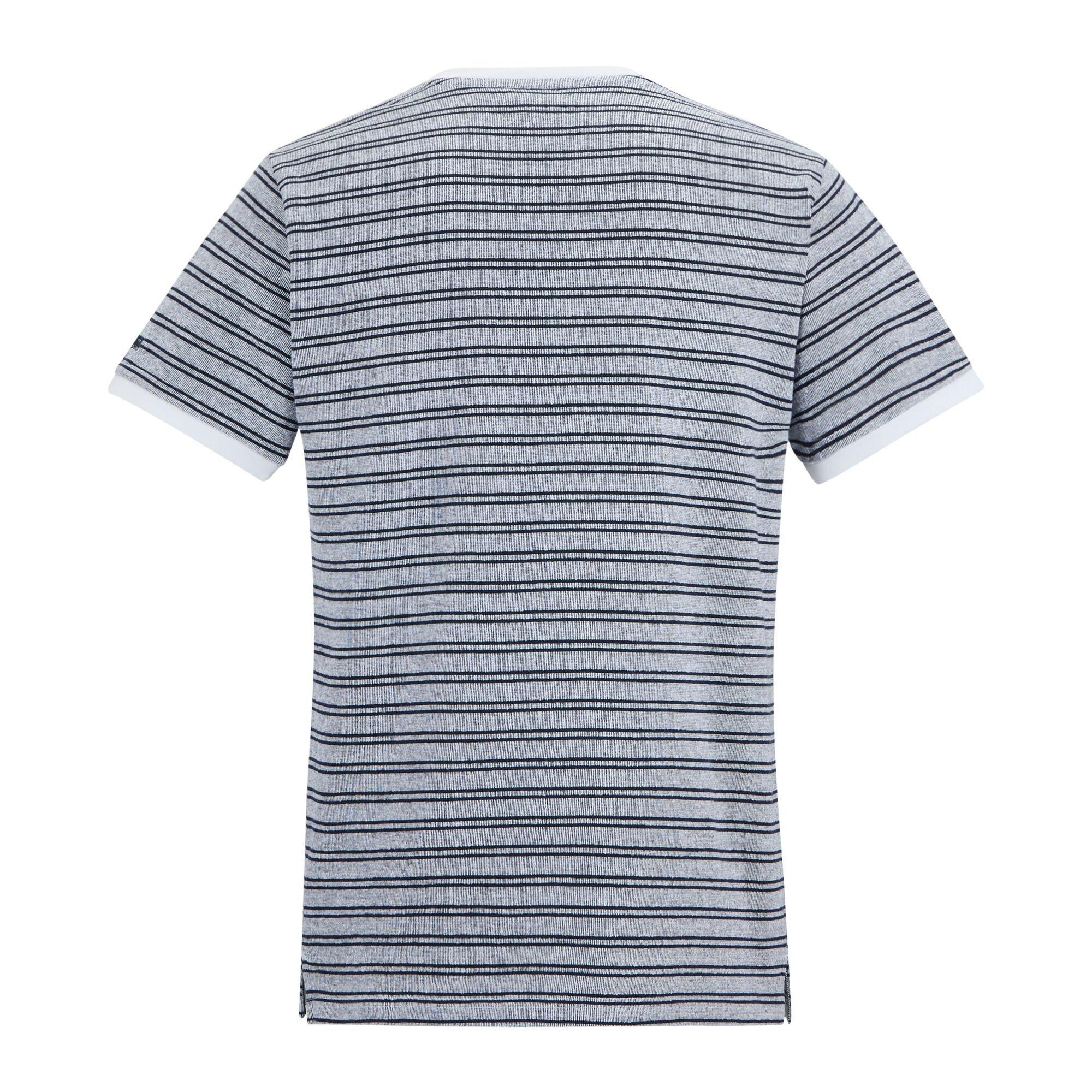 Wht/Nvystrpe - Regatta - Mens Benlin Breathable T-Shirt - 2
