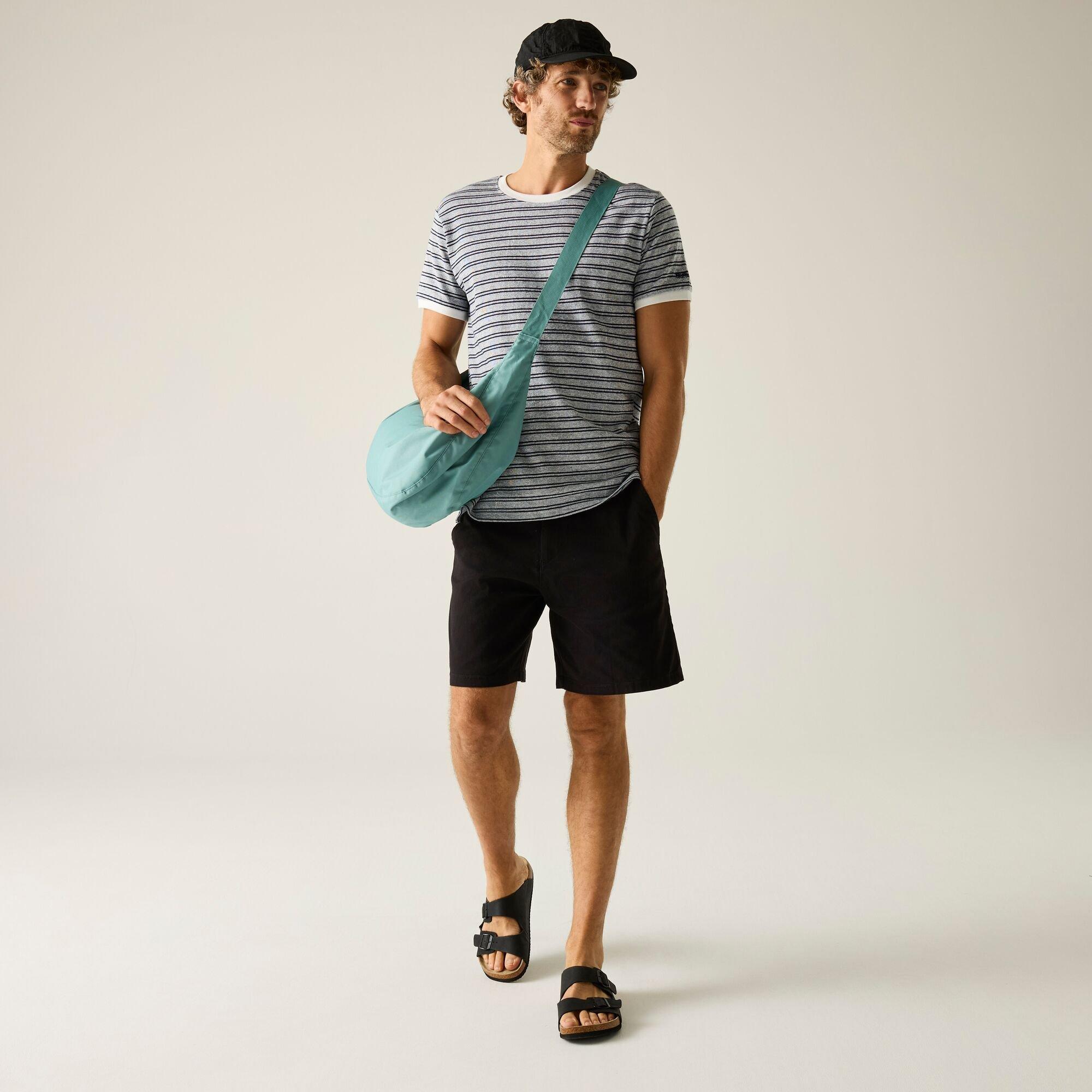Wht/Nvystrpe - Regatta - Mens Benlin Breathable T-Shirt - 6