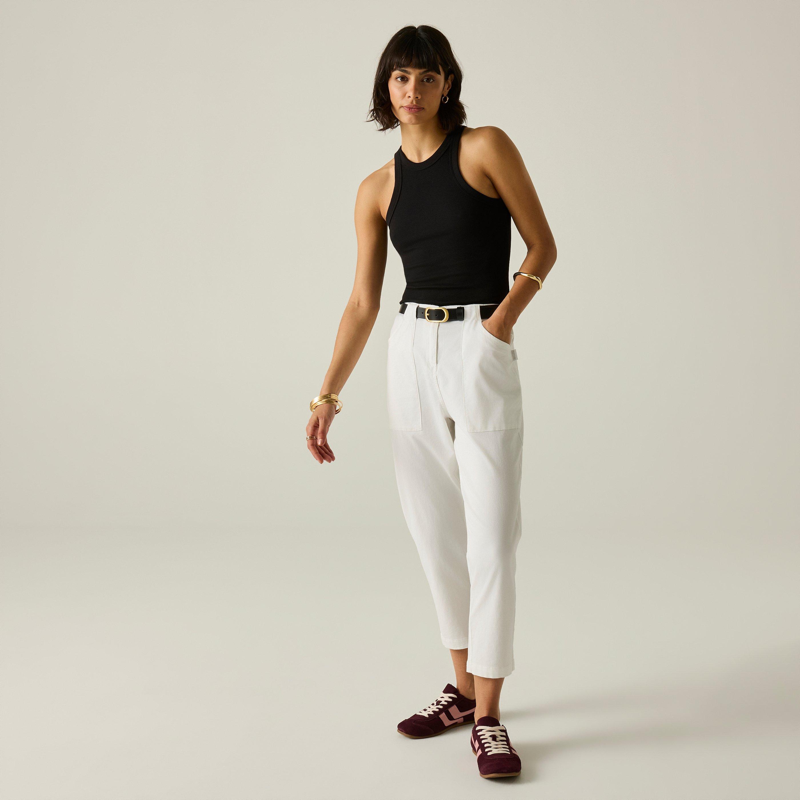 White - Regatta - Womens Shorebella Capri Trousers - 4