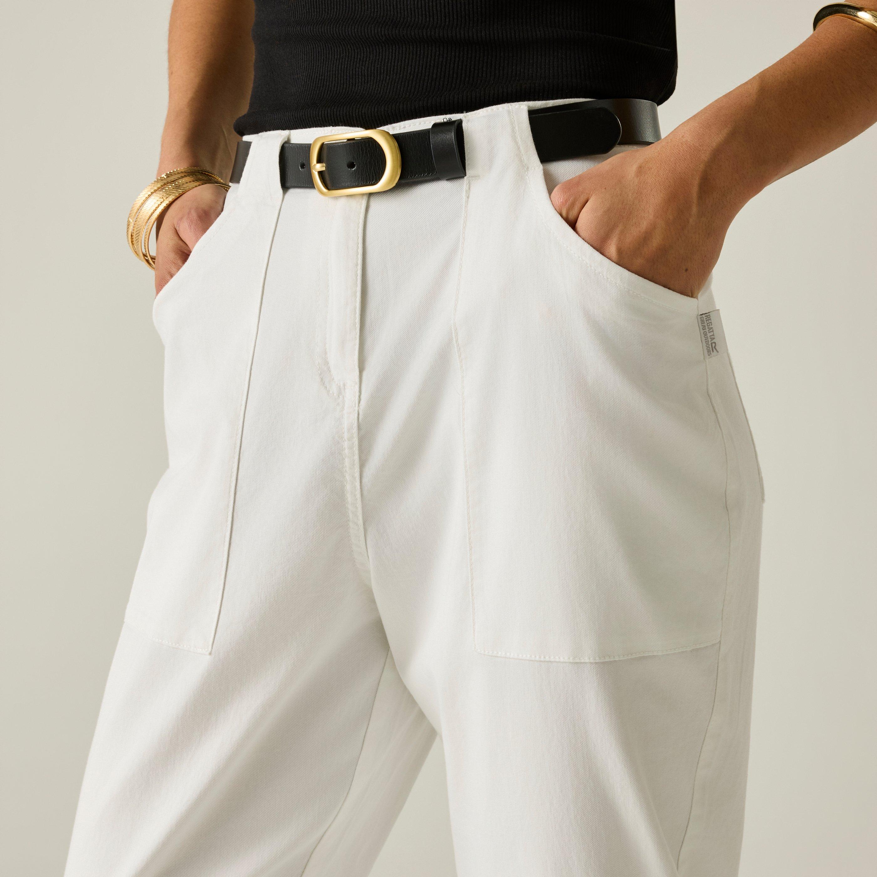 White - Regatta - Womens Shorebella Capri Trousers - 5