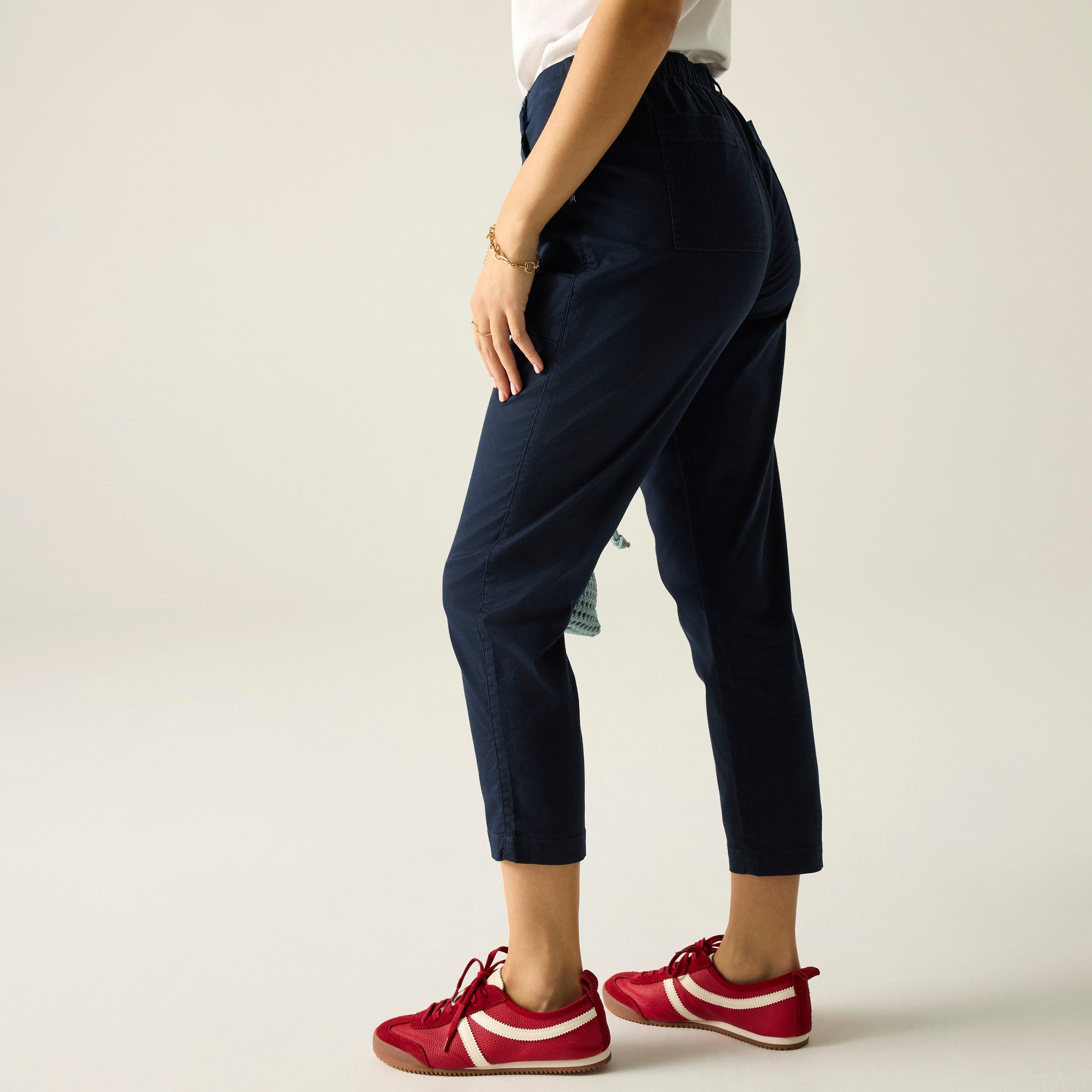 Navy - Regatta - Womens Shorebella Capri Trousers - 3
