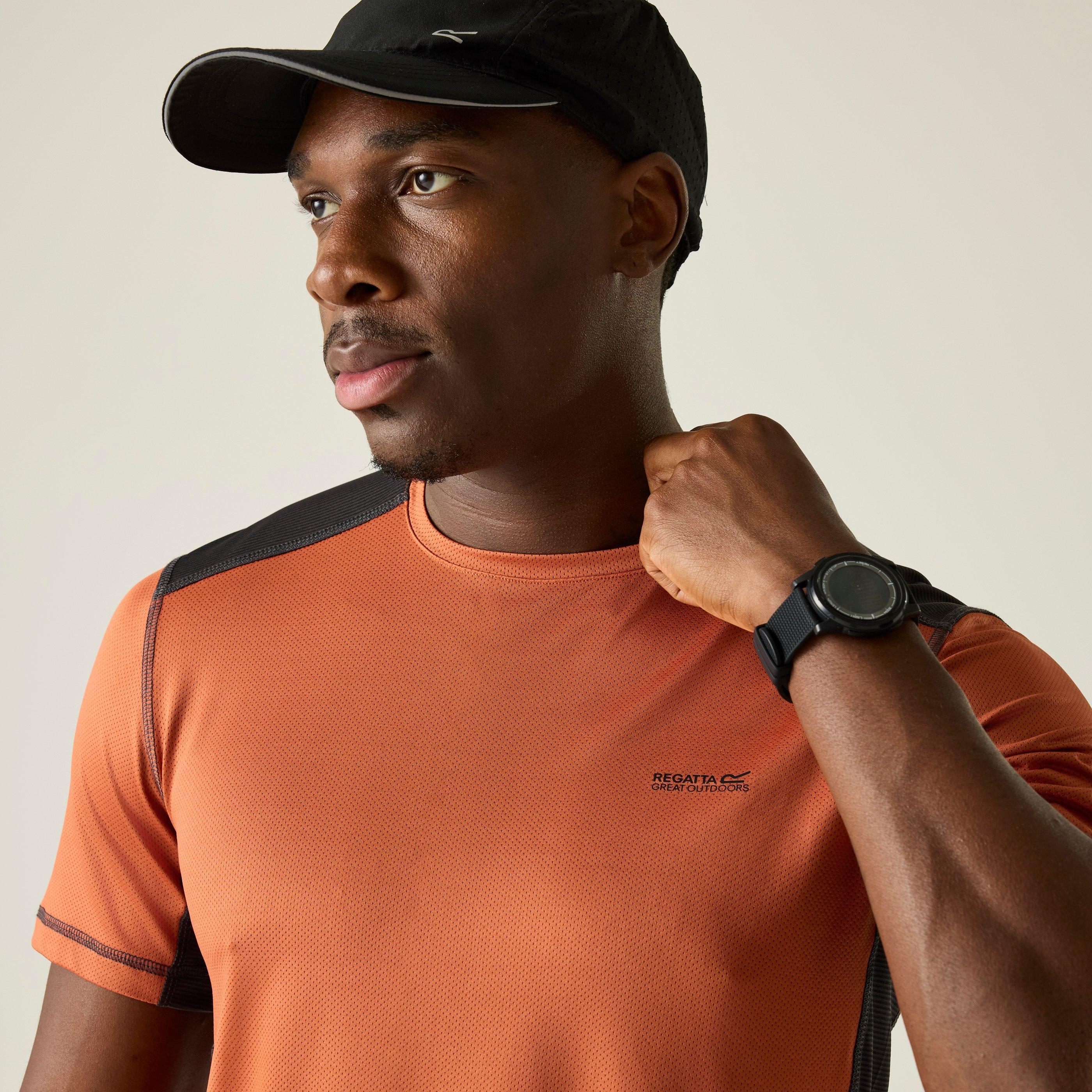 Brick/Black - Regatta - Mens Virda Lightweight T-Shirt - 4