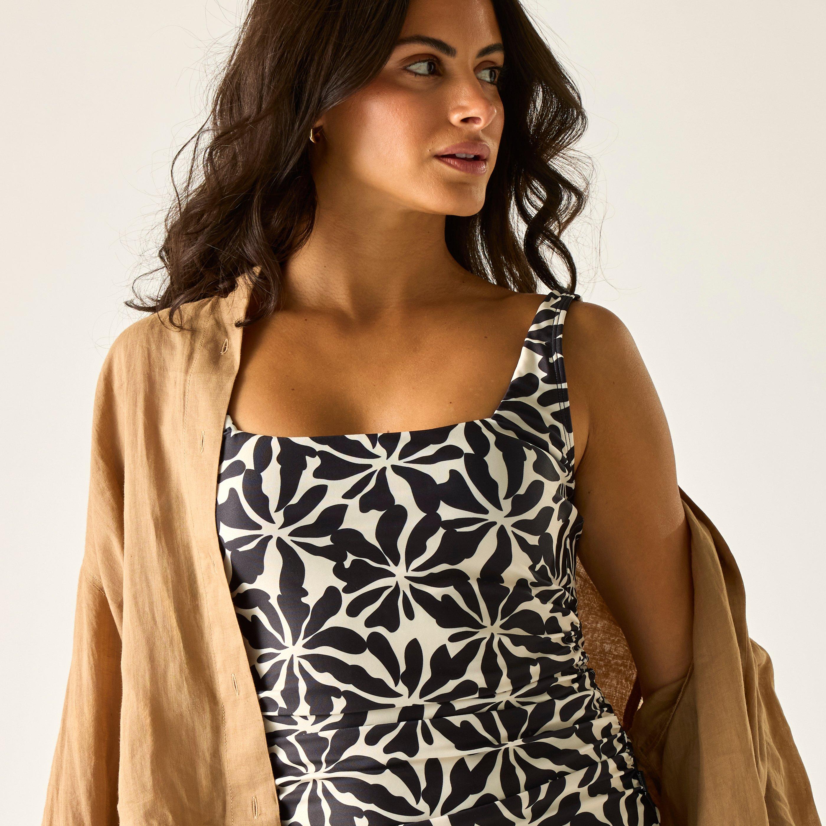 Abstrctflorl - Regatta - Womens Loria Tummy Controlled Tankini Top - 4