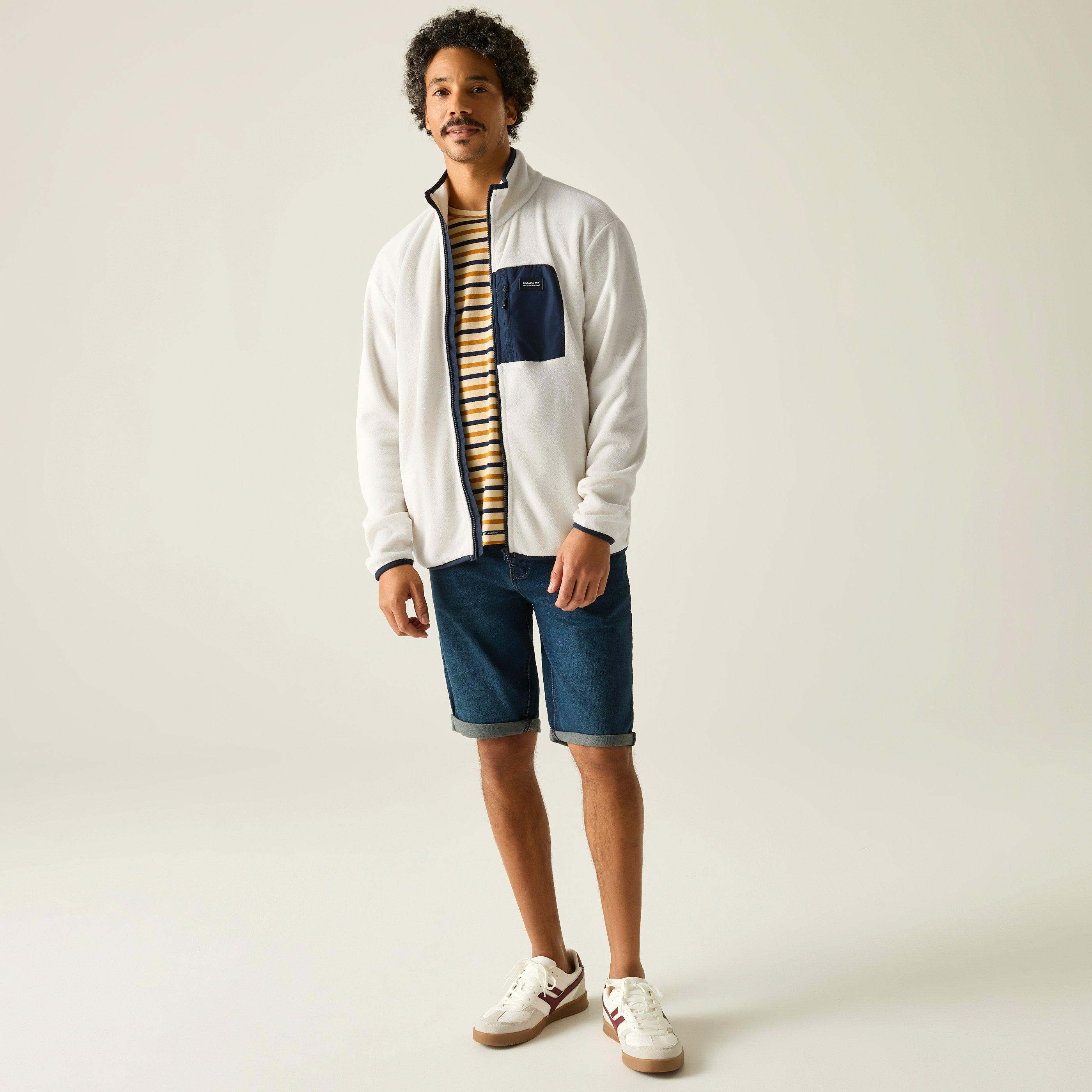 Whtstn/Nvy - Regatta - Mens Frankie Full Zip Fleece - 3