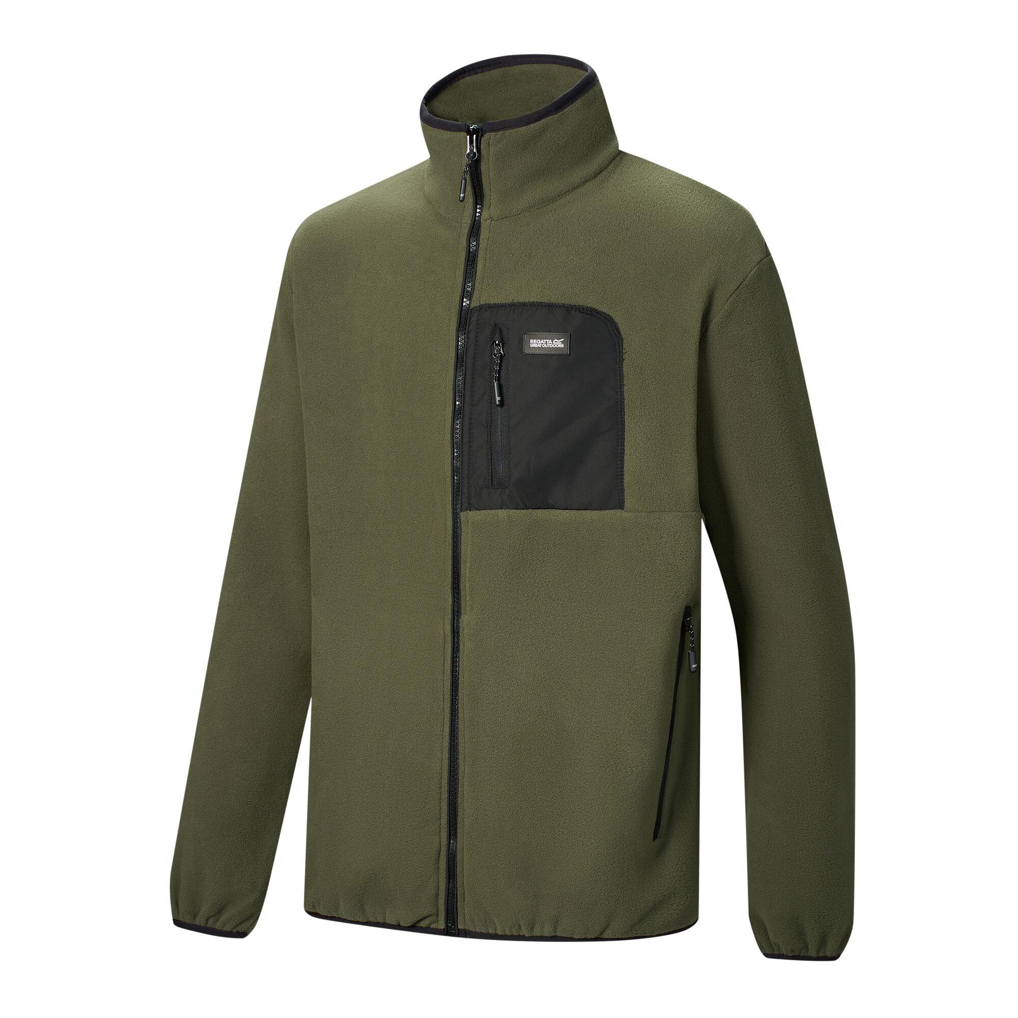 Dark Khaki/Blac - Regatta - Mens Frankie Full Zip Fleece - 2