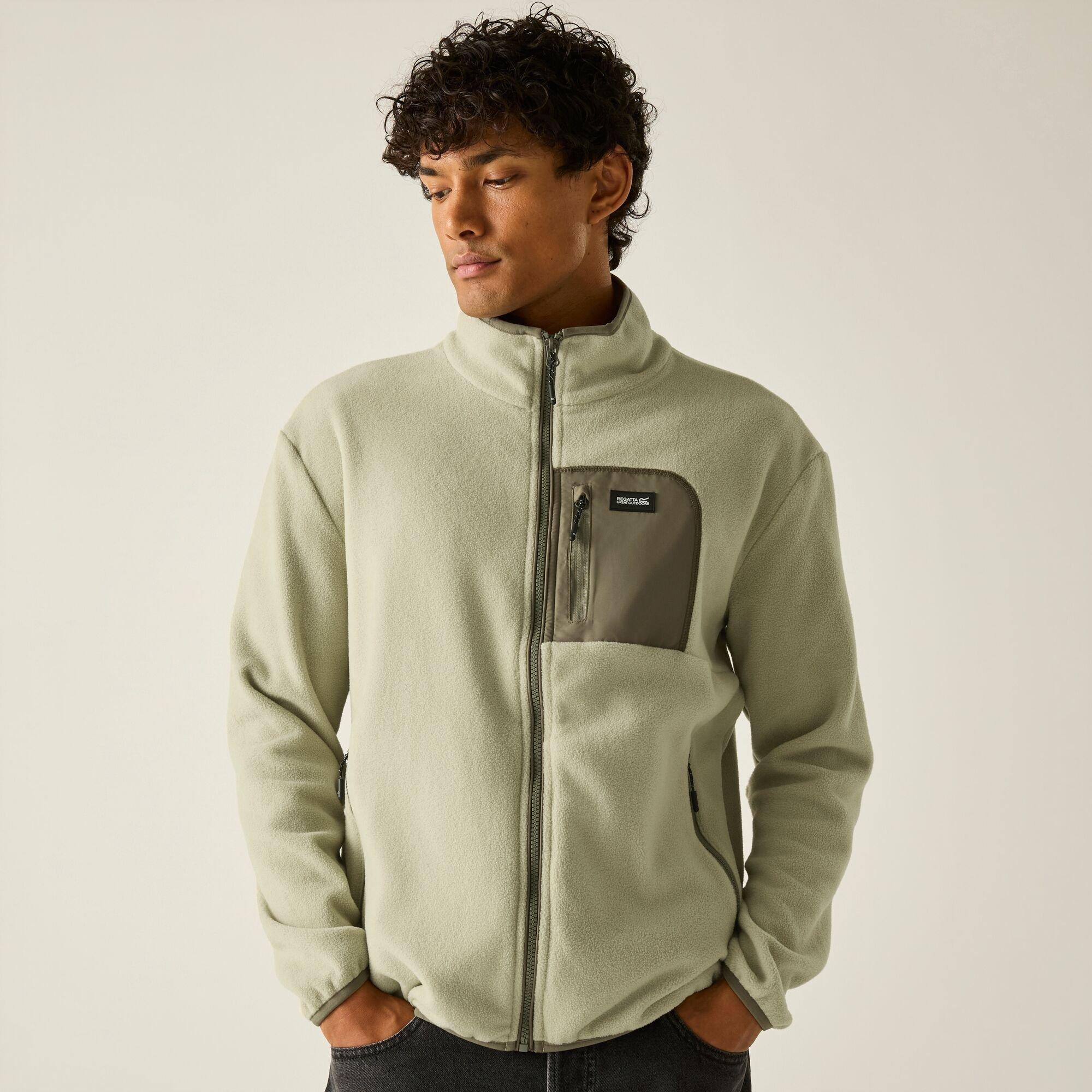 Regatta Men's Light Beige Frankie Full Zip Fleece In | Size: Small - Image 5