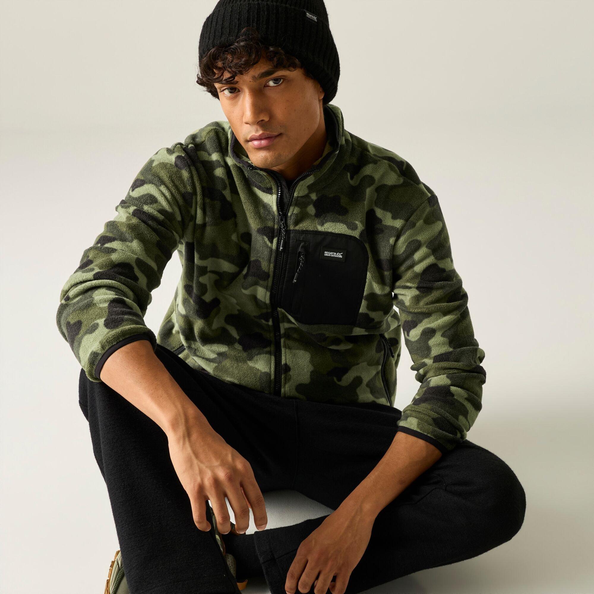 Regatta Men's Frankie Full Zip Fleece - Olive Night Cam - 3XL