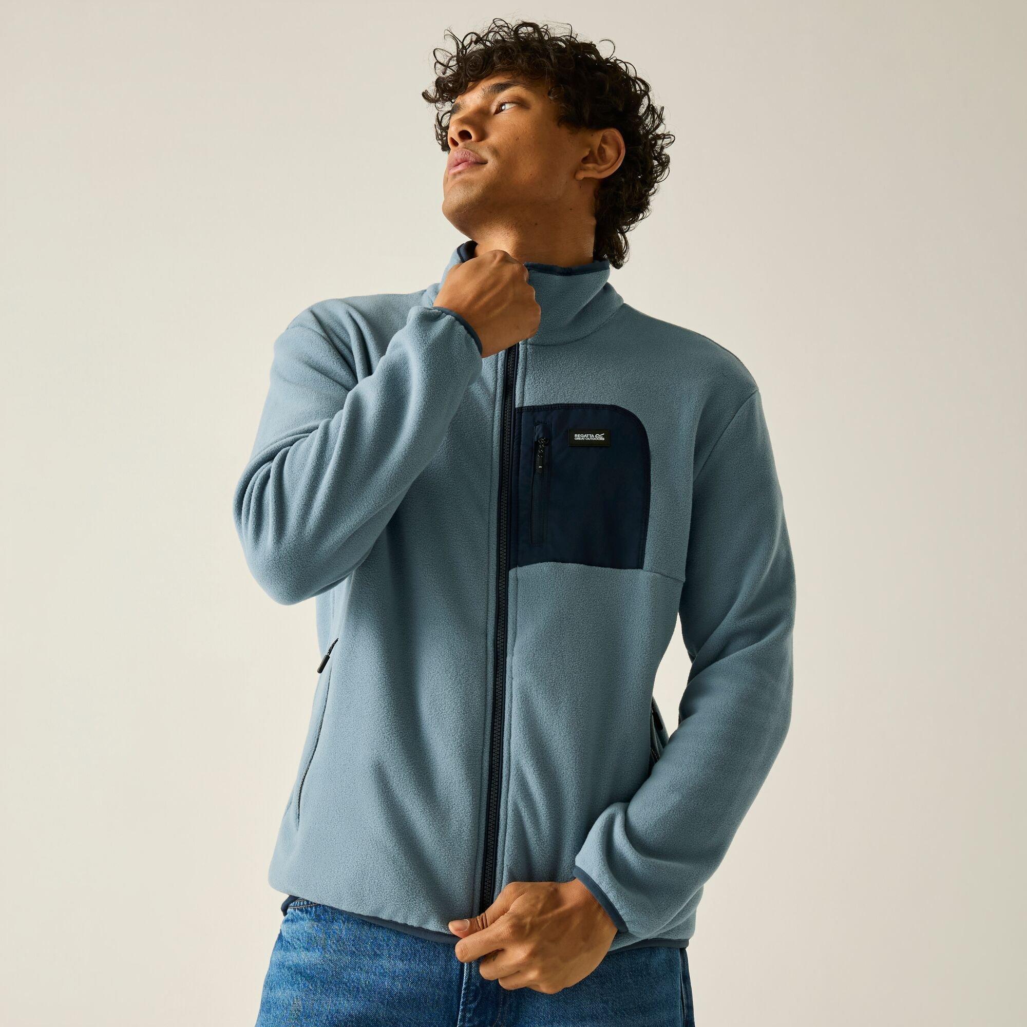 Regatta Men's Light Blue Frankie Full Zip Fleece In | : Extra Large - Image 5