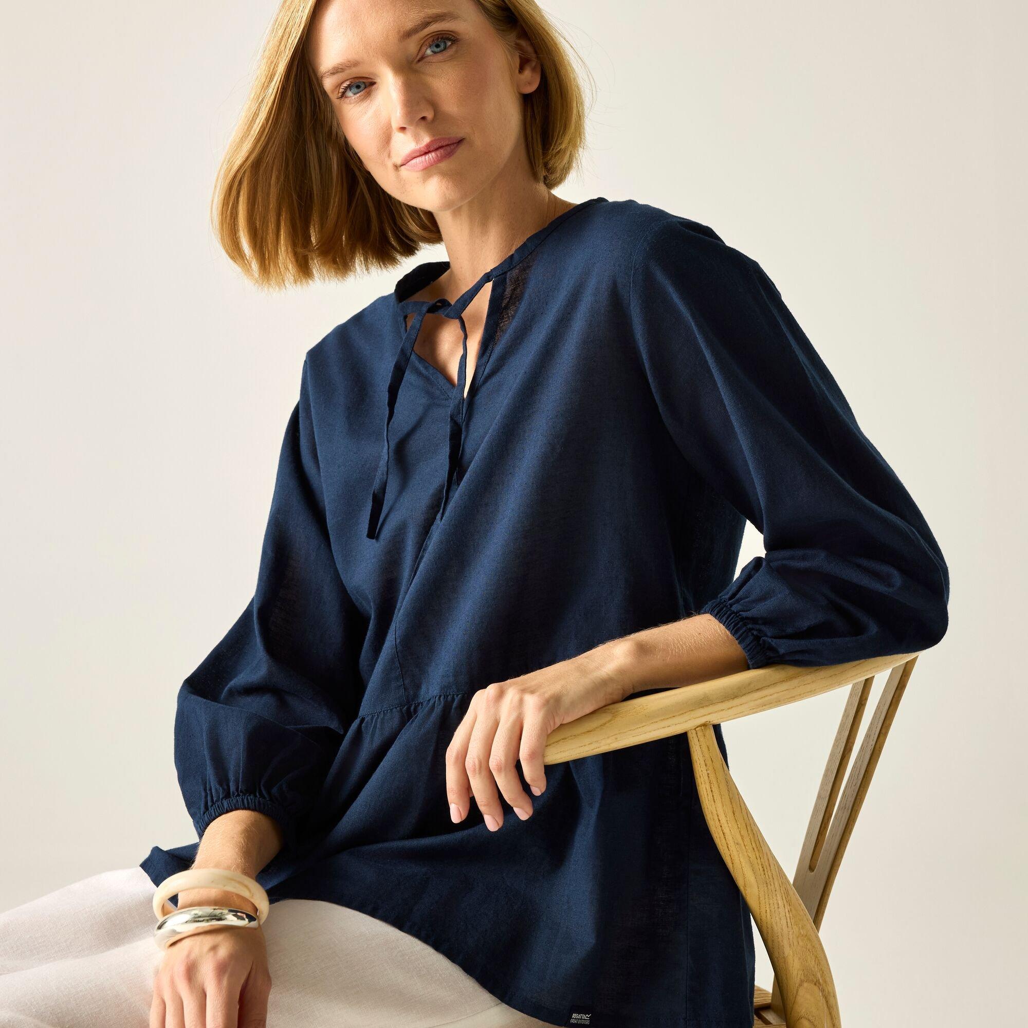 Navy - Regatta - Womens Primden Breathable Shirt - 4