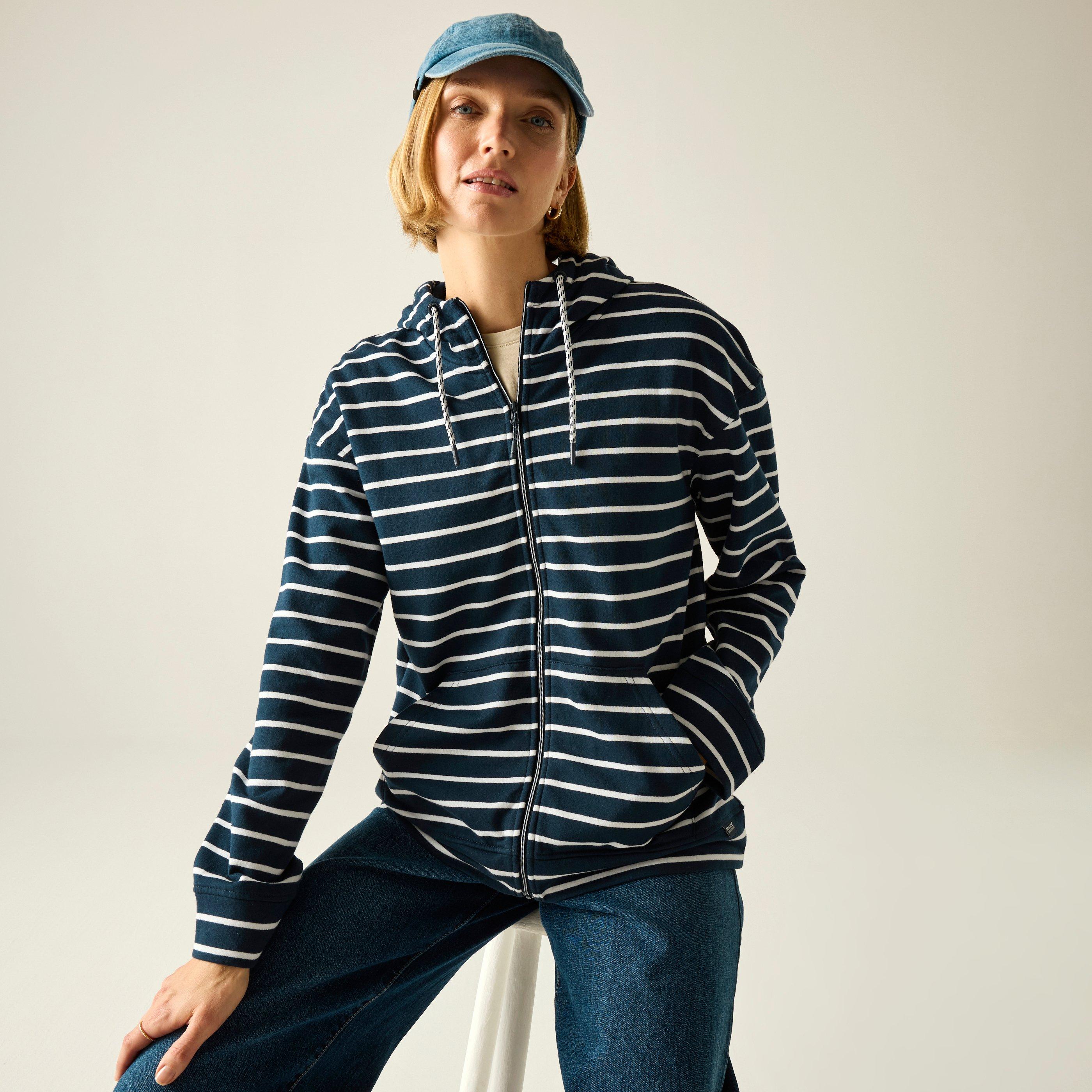 Regatta Women's Bayletta Hoody Soft Hoodie - Nvy/Whtstrip - 12