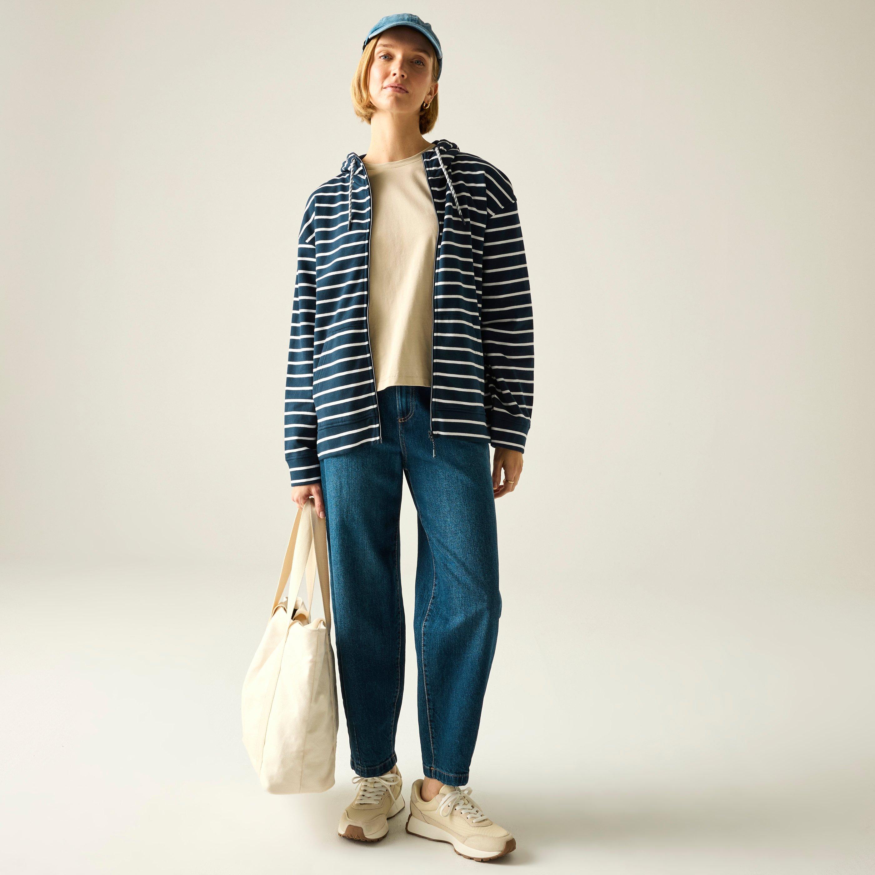 Nvy/Whtstrip - Regatta - Womens Bayletta Hoody Soft Hoodie - 3