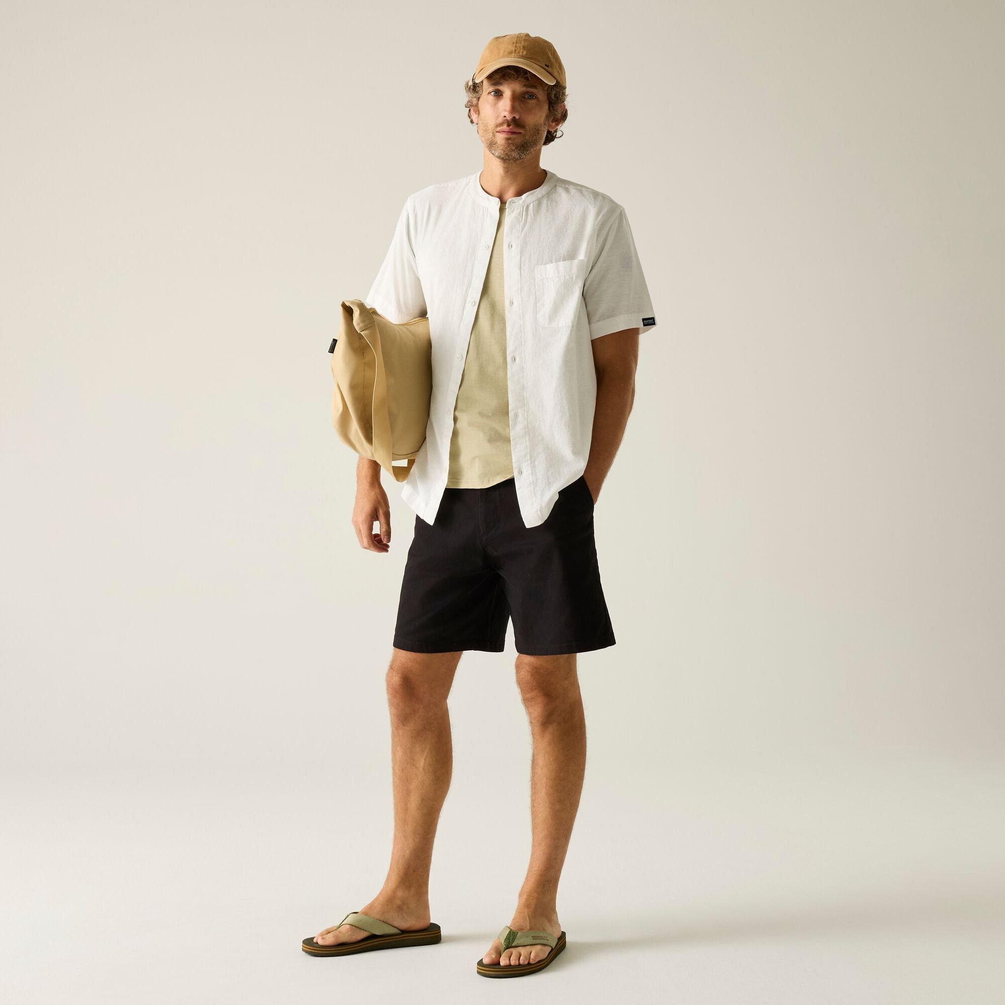 White - Regatta - Mens Lovrey Soft Linen Shirt - 6
