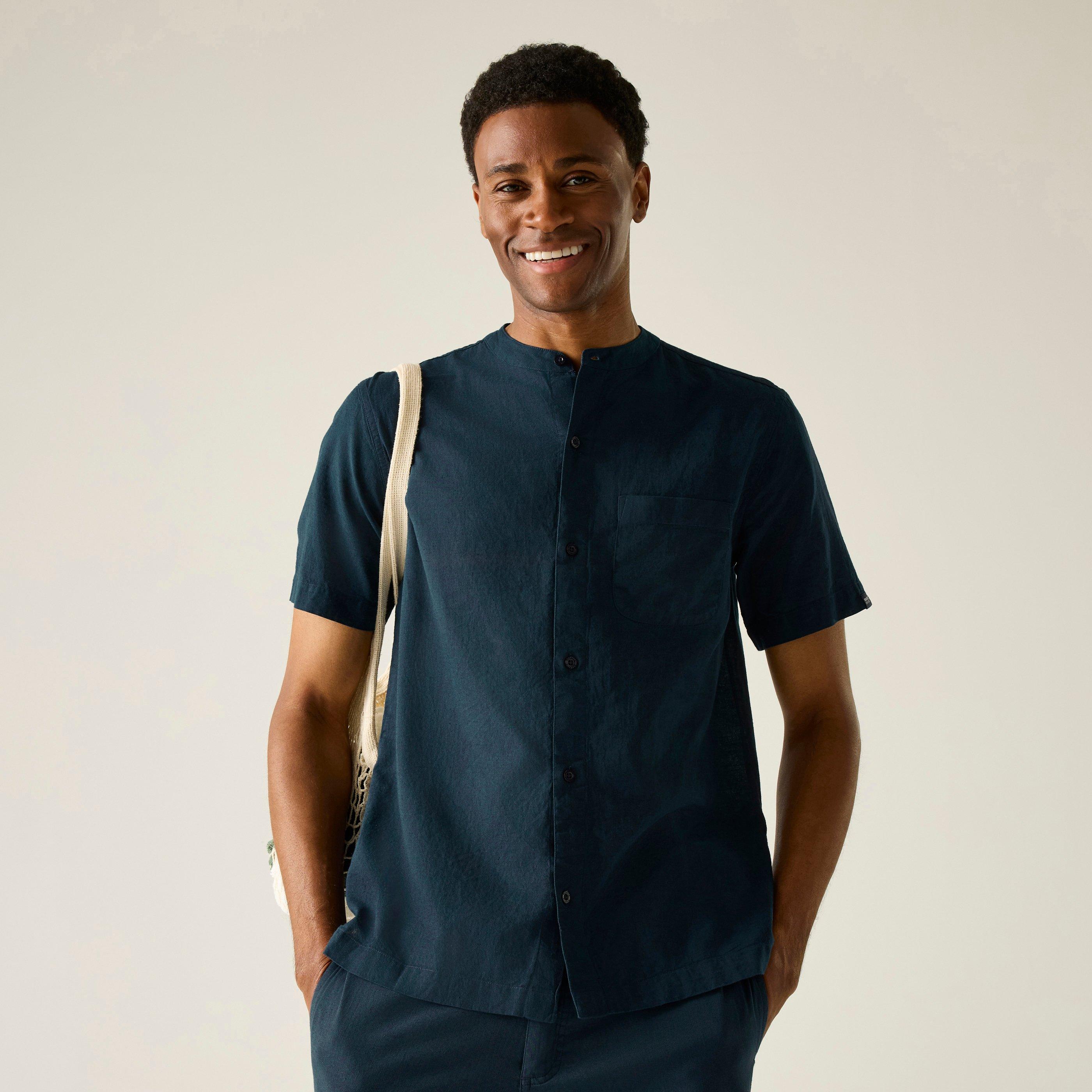 Moonlt Denim - Regatta - Mens Lovrey Soft Linen Shirt - 1