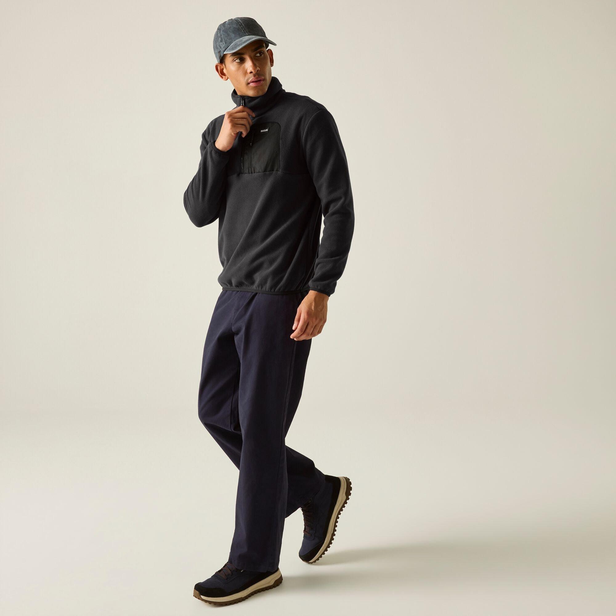 Black/Black - Regatta - Mens Frankie Half Zip Fleece - 2