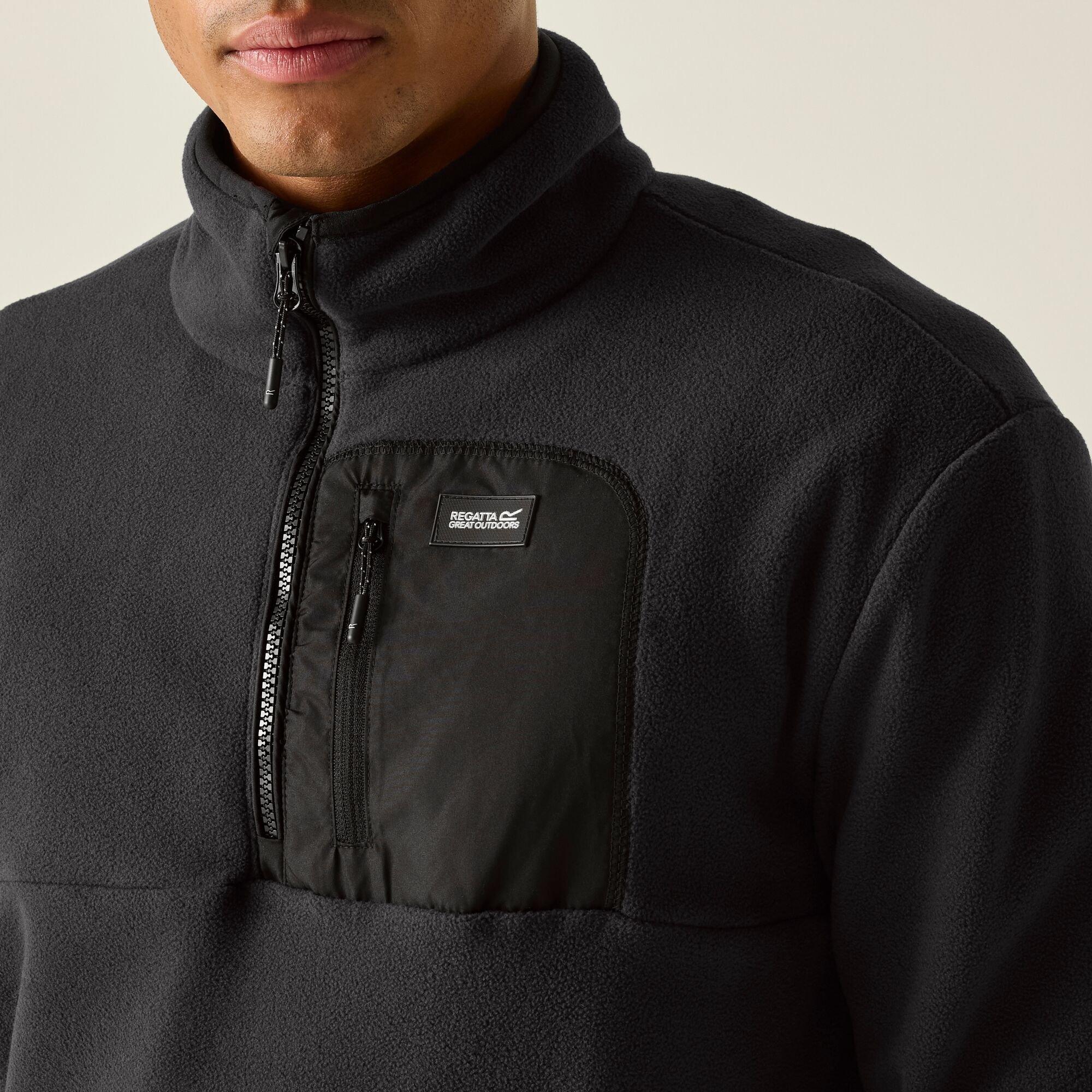 Black/Black - Regatta - Mens Frankie Half Zip Fleece - 6