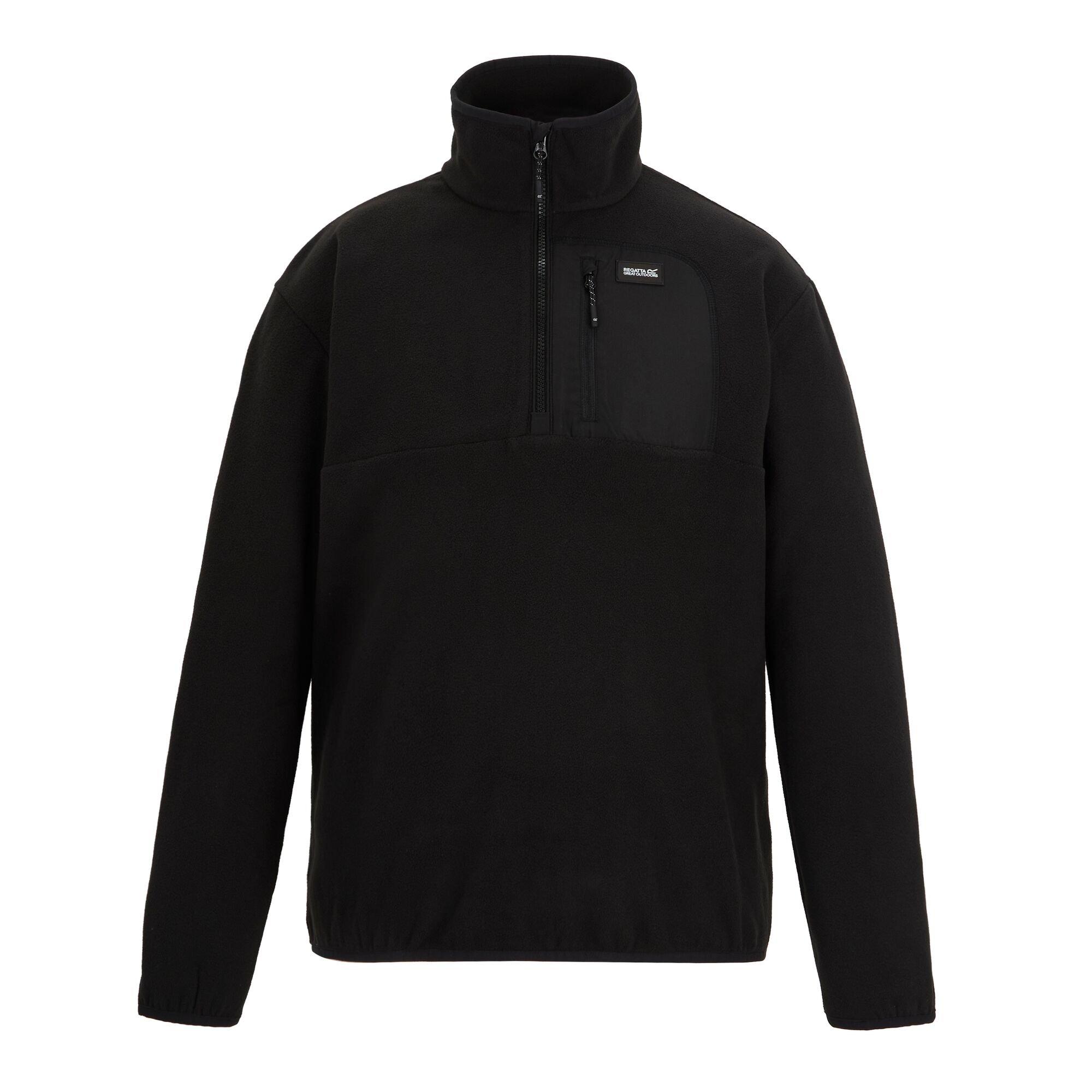 Black/Black - Regatta - Mens Frankie Half Zip Fleece - 7