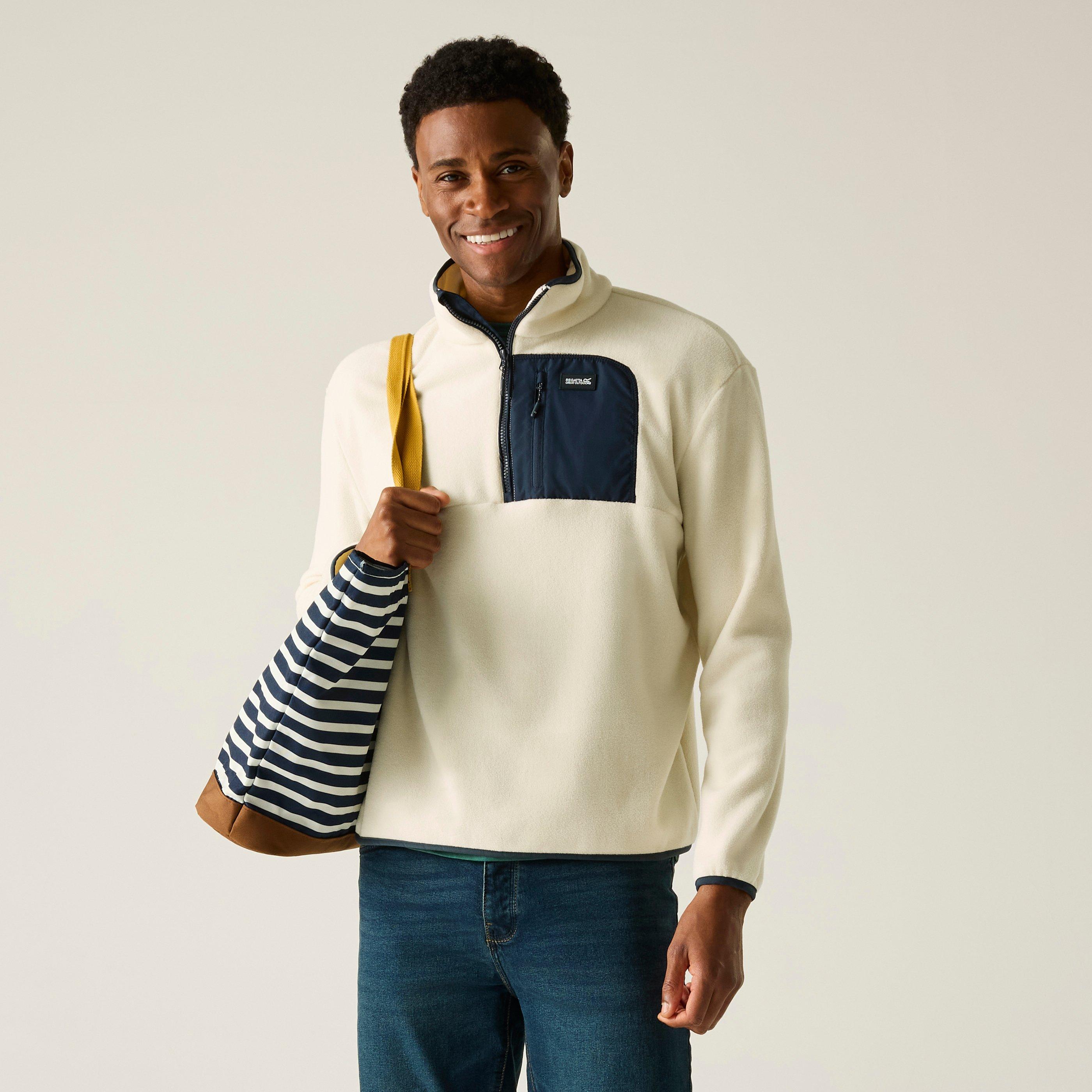 Whtstn/Nvy - Regatta - Mens Frankie Half Zip Fleece - 3
