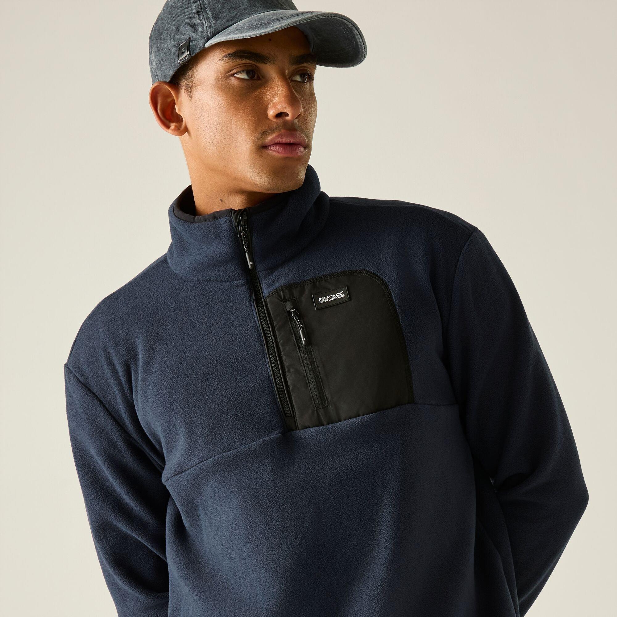 Regatta Men's Frankie Half Zip Fleece Blue Small - Image 6