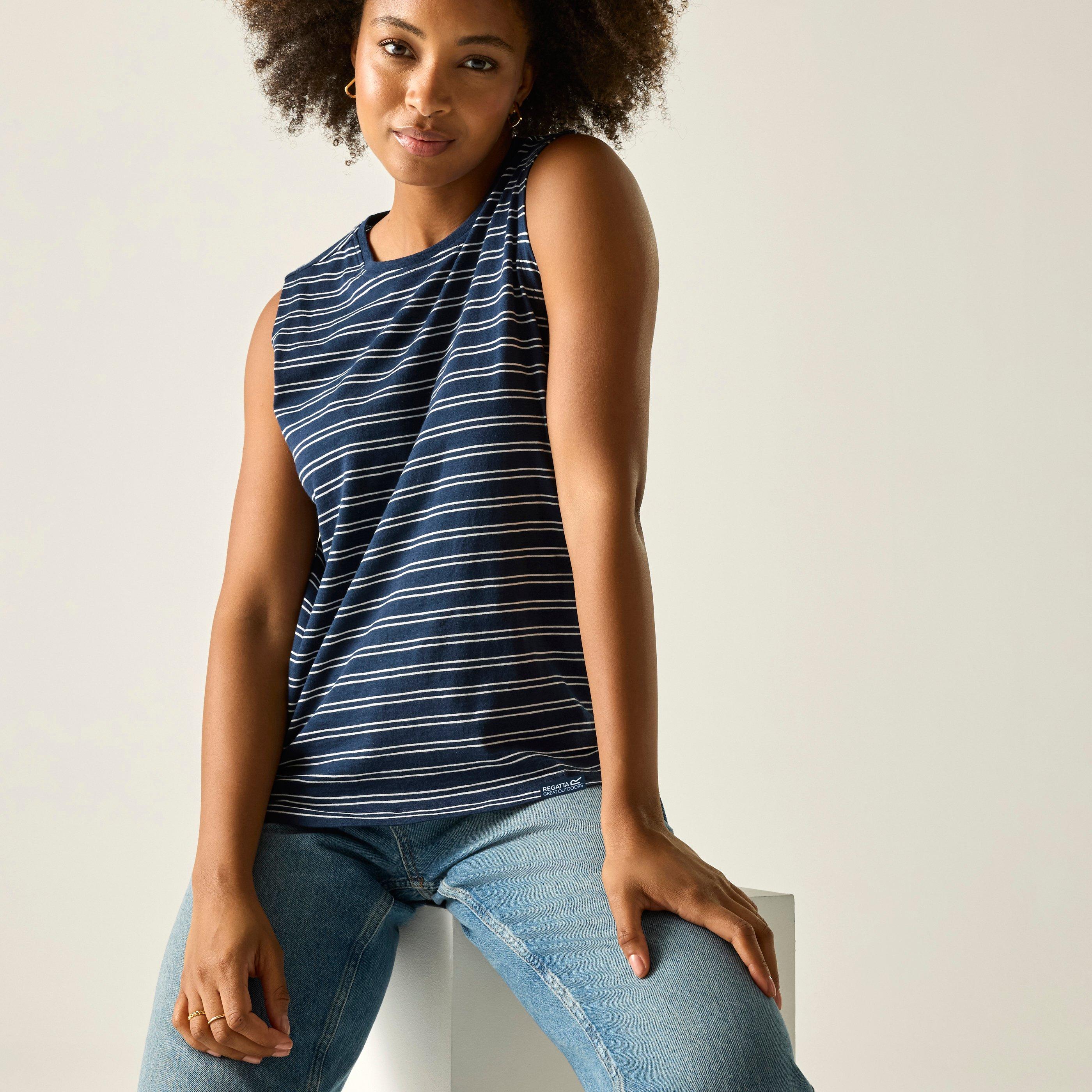 Regatta Women's Fariene Cotton Sleeveless Top in Navy | Size: 8 - Image 3