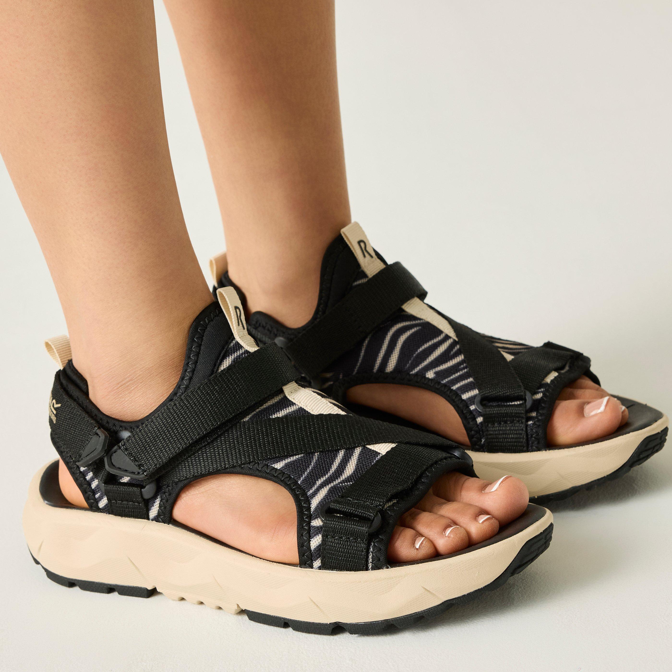 Blk/Whtzebra - Regatta - Womens Lito Sandals - 3