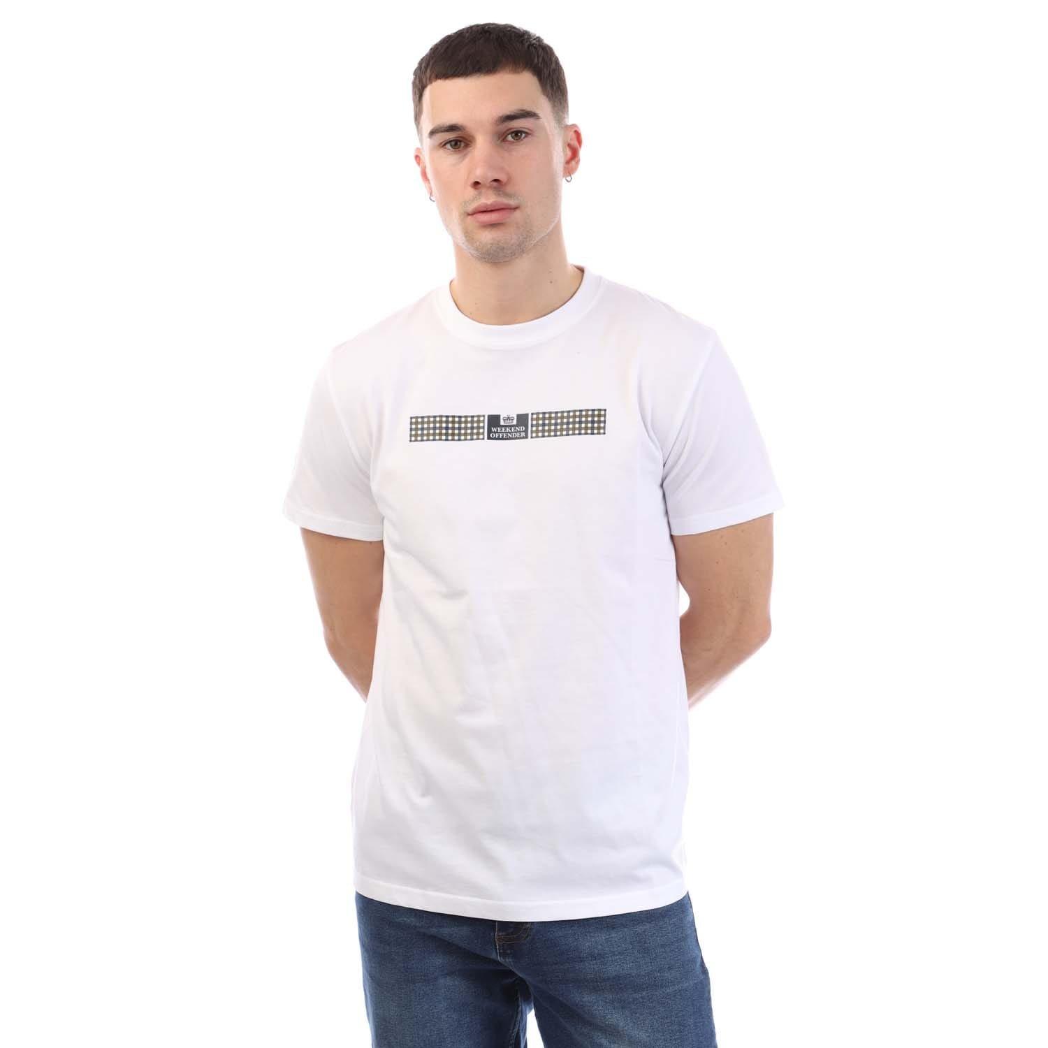White - Weekend Offender - Shareck Check T-Shirt - 1