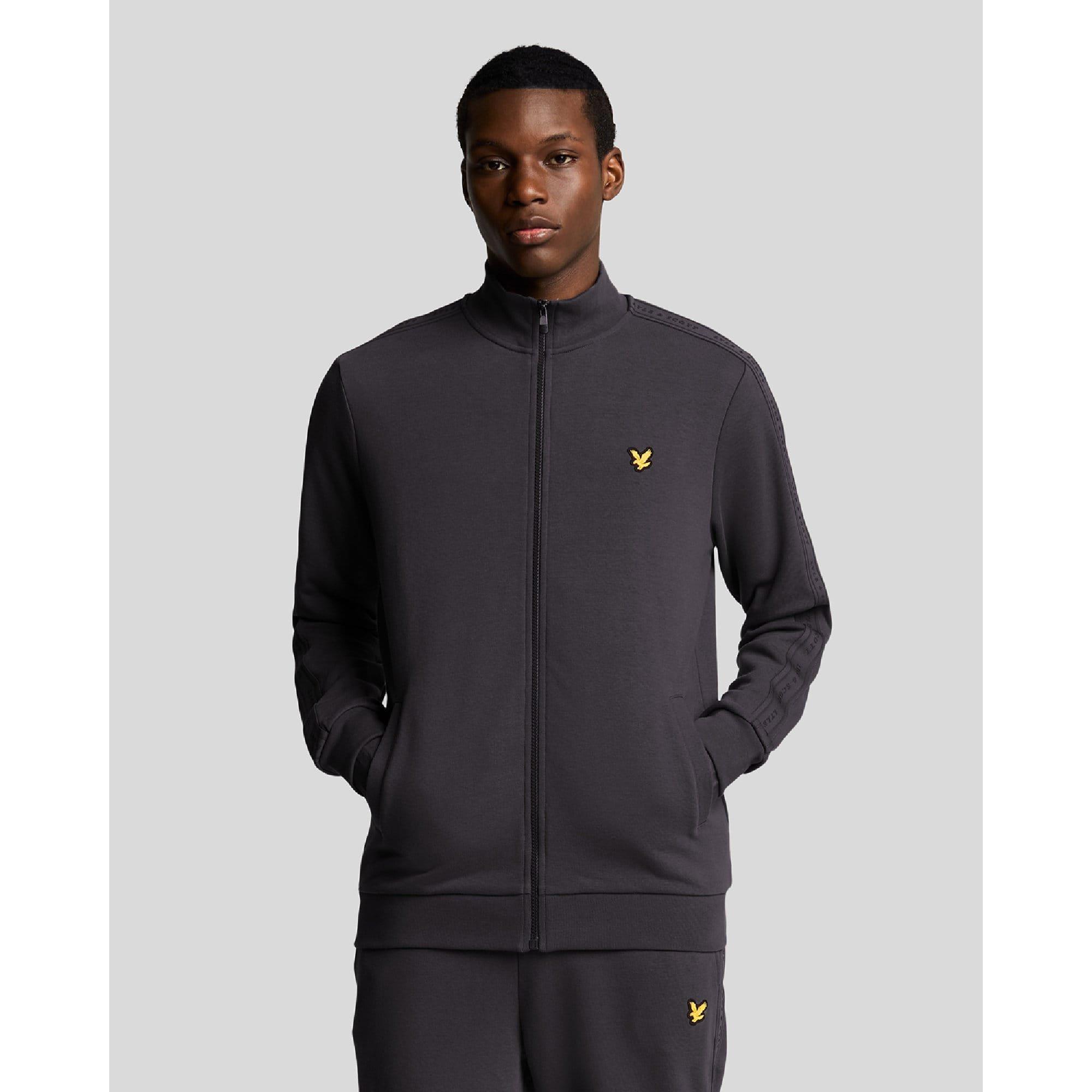 Grey - Lyle and Scott - Tape Track Top - 2