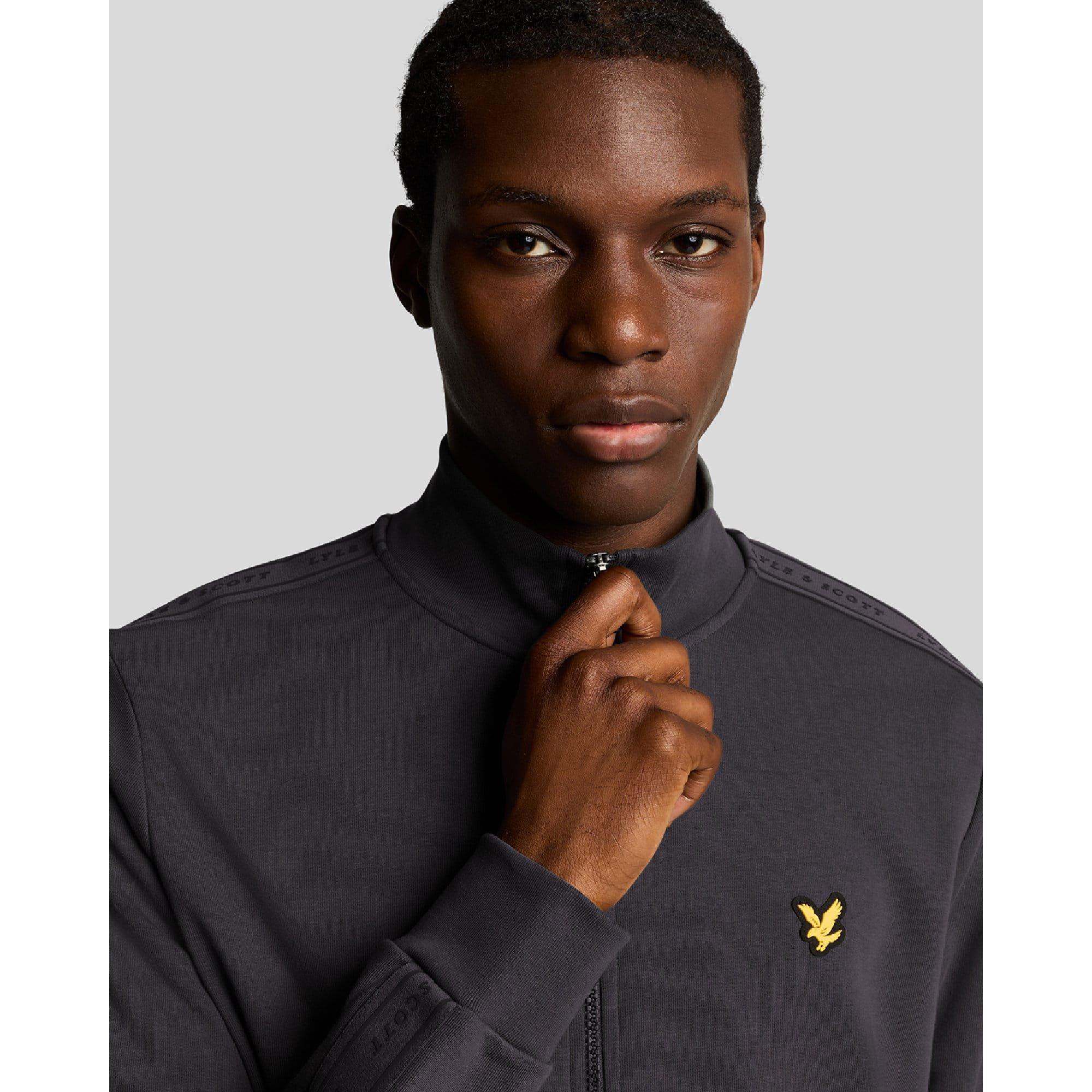 Grey - Lyle and Scott - Tape Track Top - 4