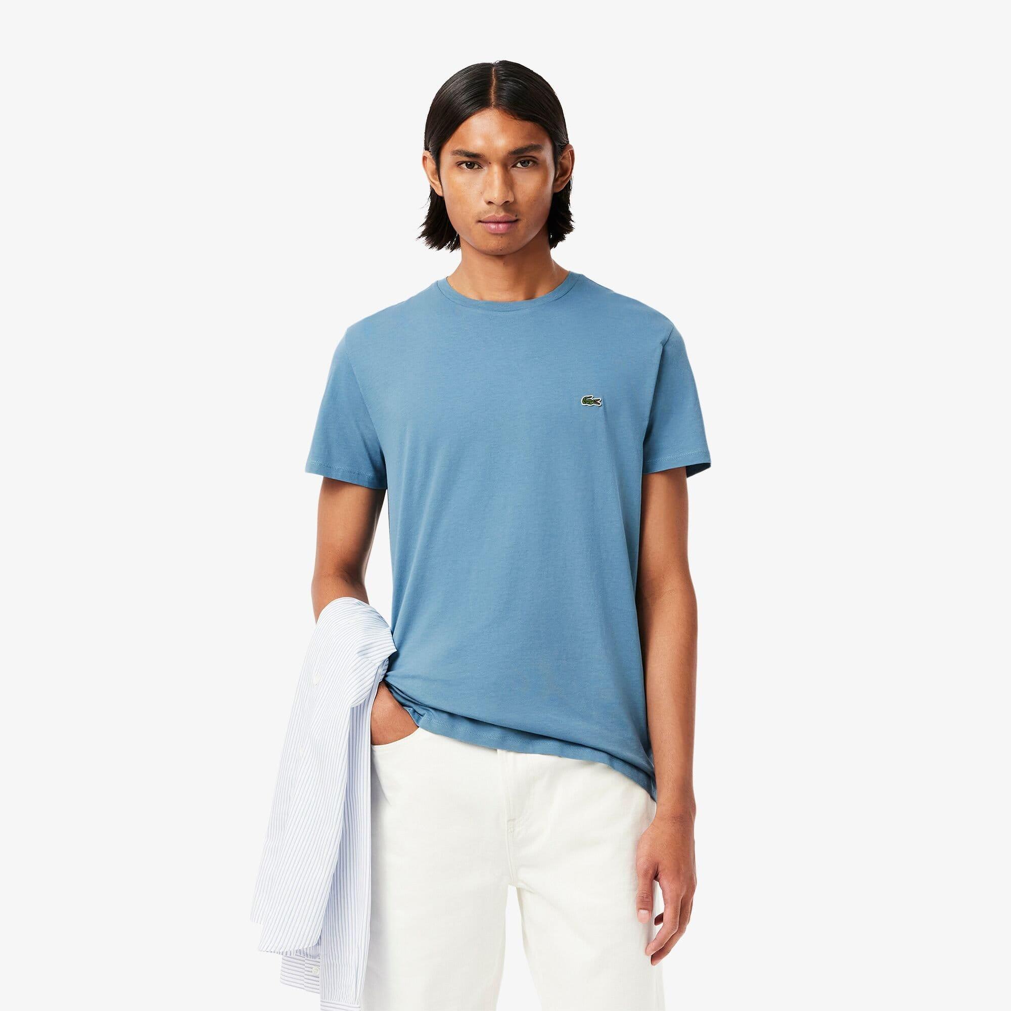 Blue - Lacoste - Cotton Pima T-Shirt - 2