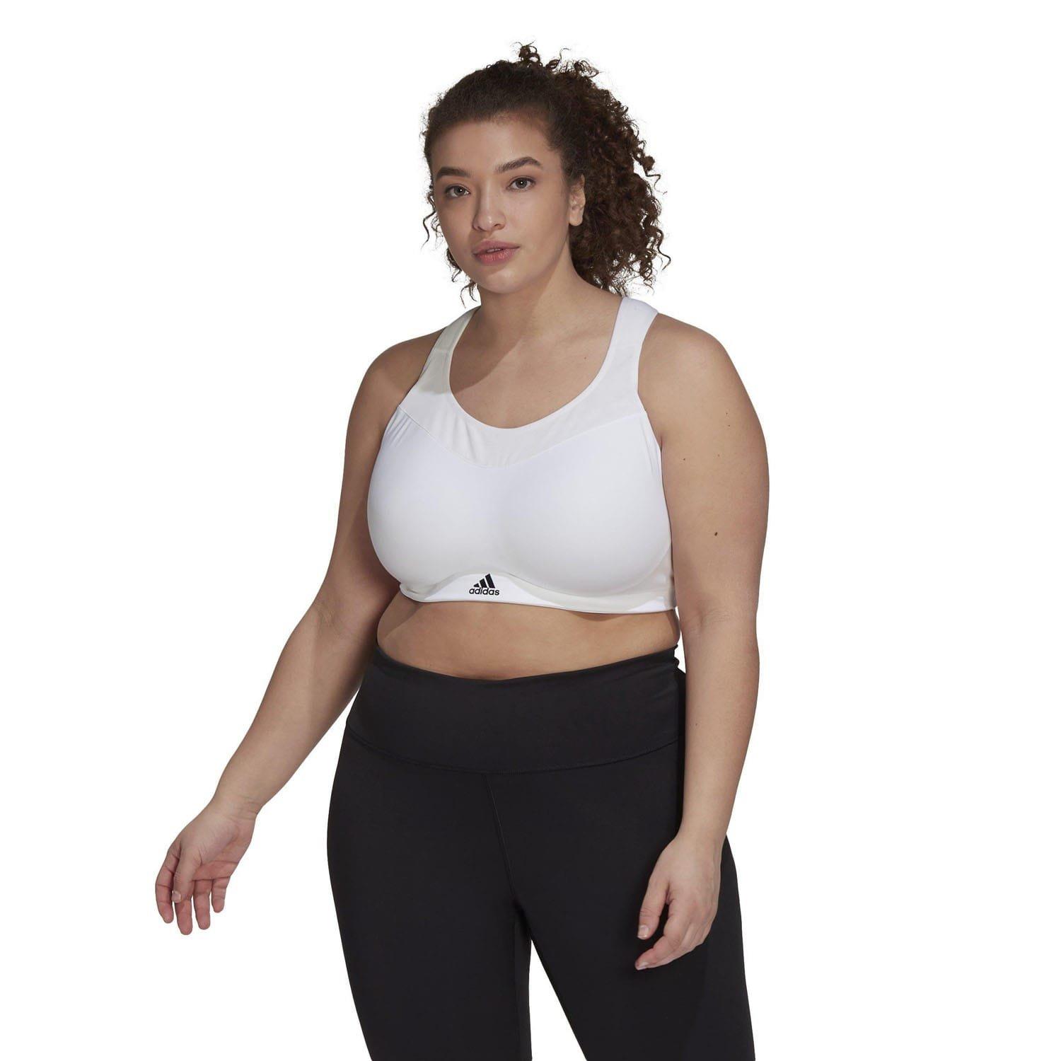White - adidas - TLRD Impact Aeroready High-Support Bra (Plus Size) - 3
