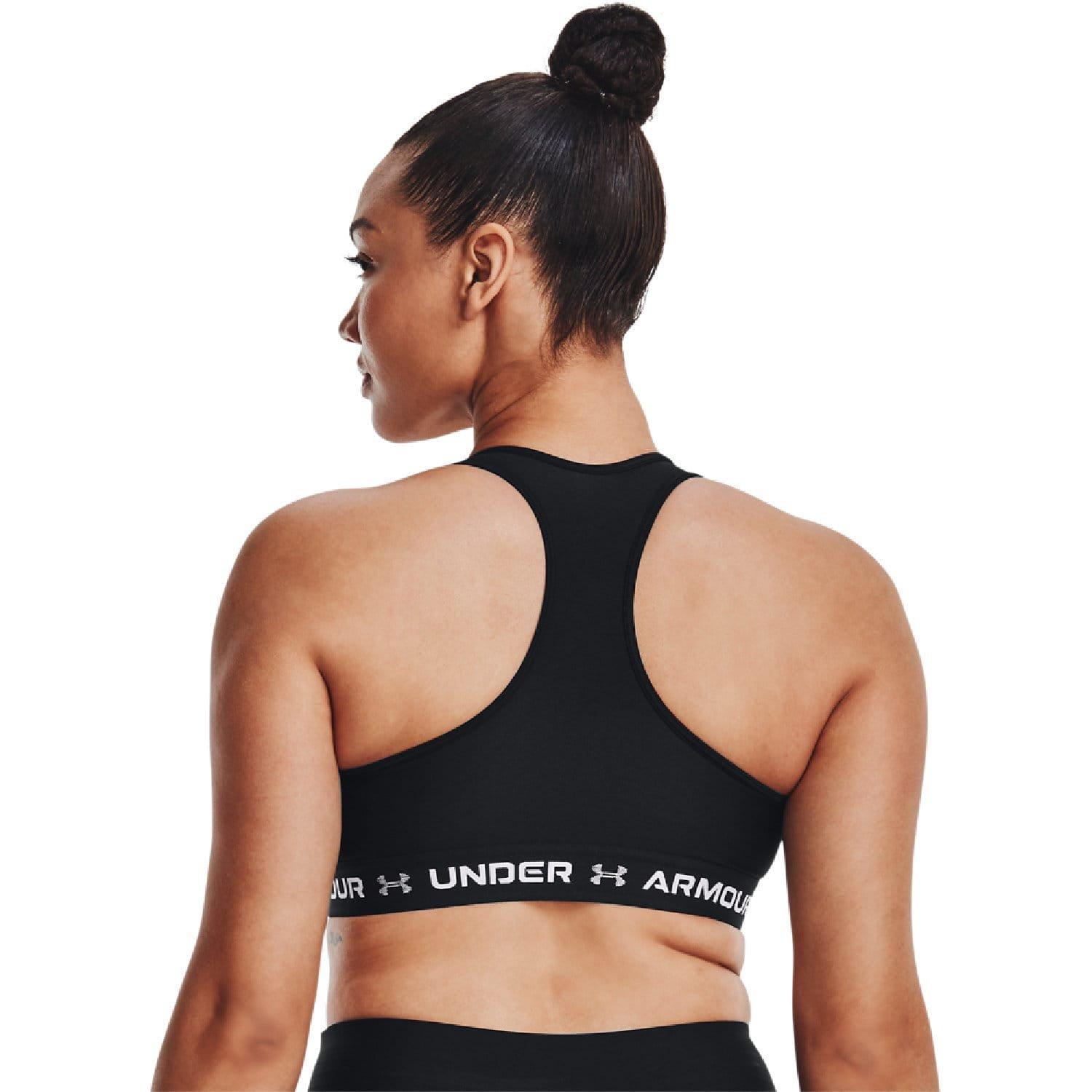 Black - Under Armour - HeatGear Logo Band Sport Bra - 2