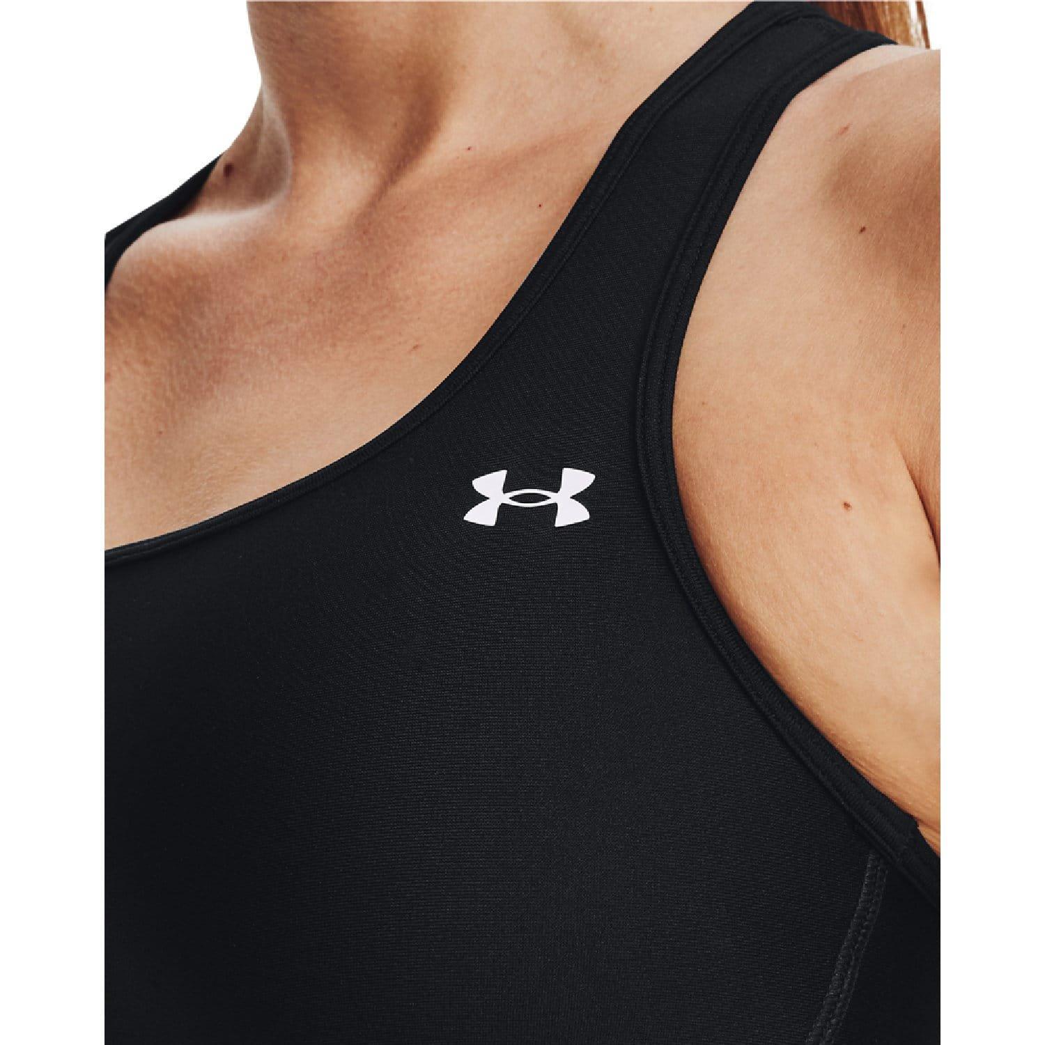 Black - Under Armour - HeatGear Logo Band Sport Bra - 3