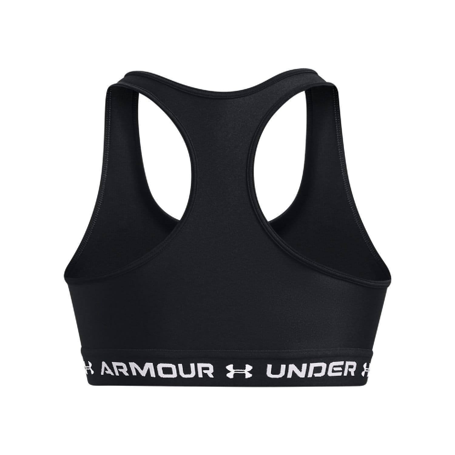 Black - Under Armour - HeatGear Logo Band Sport Bra - 4