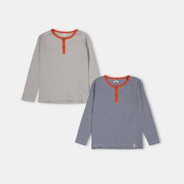 Lilly and Sid 2Pk Henley Top In99
